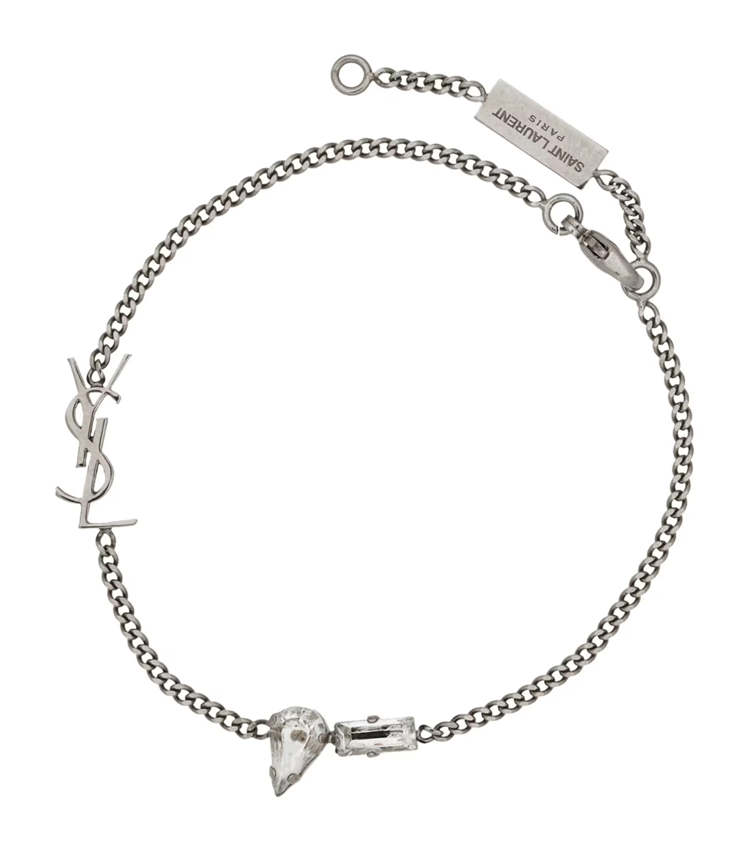Crystal Monogram Chain Bracelet