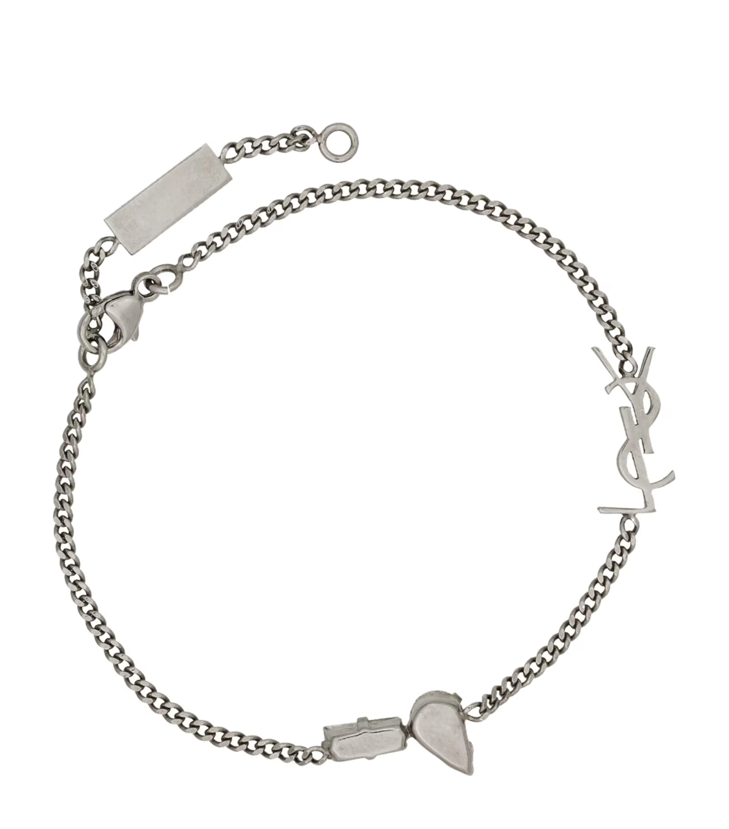 Crystal Monogram Chain Bracelet