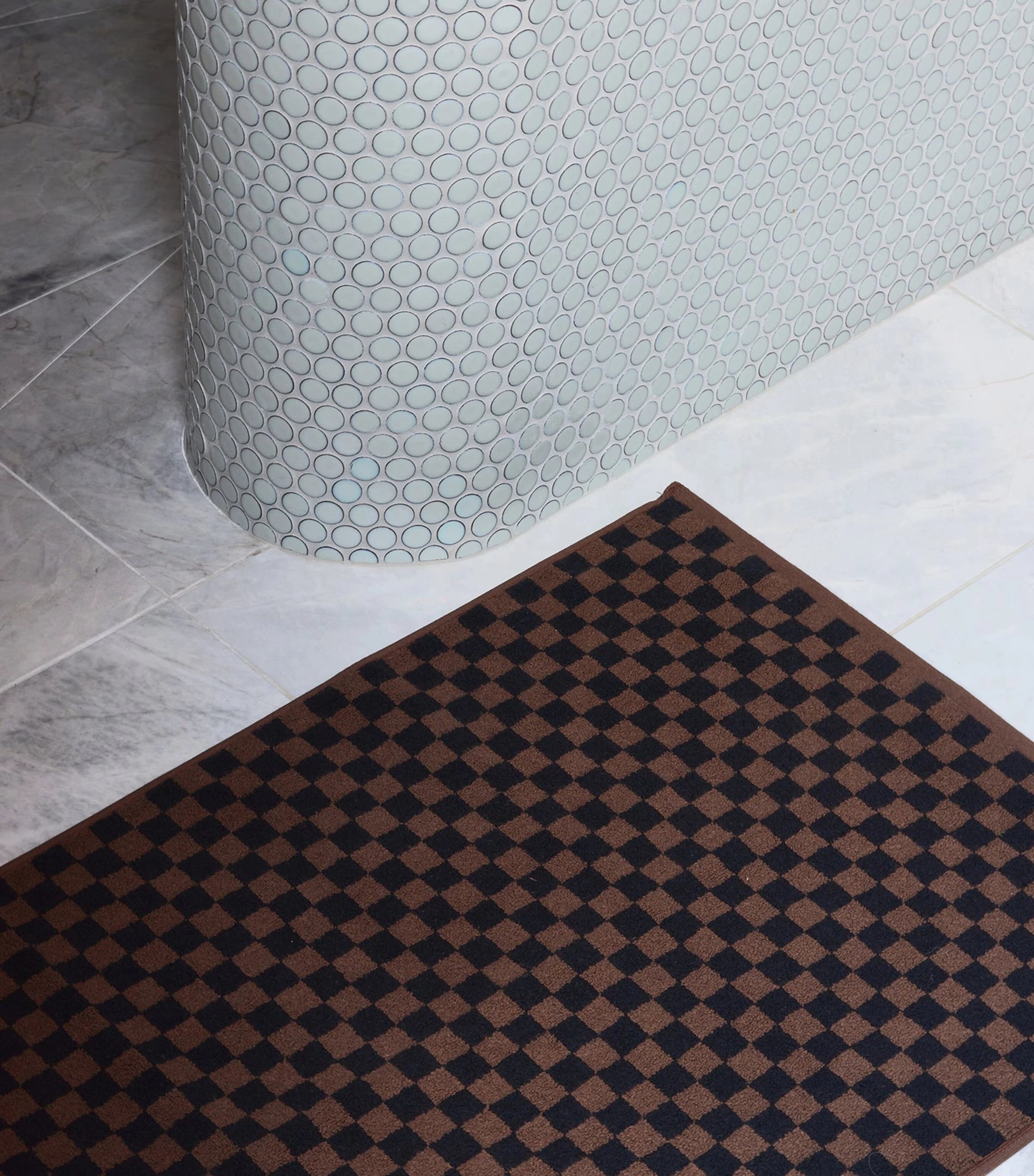 Check Beppu Bath Mat (50cm x 80cm) 3 Check Beppu Bath Mat (50cm x 80cm)