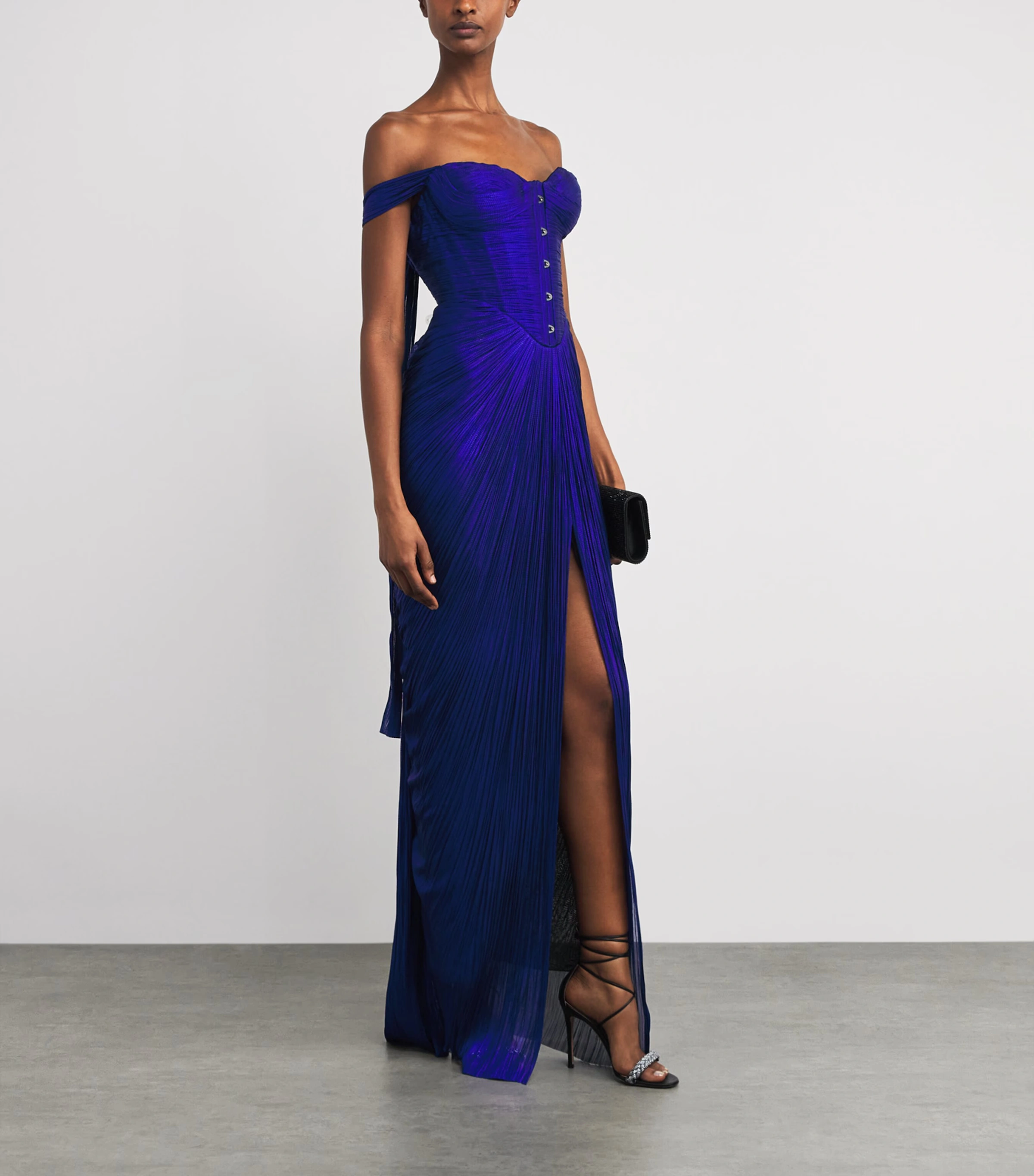 Silk Plissé Susie Maxi Dress