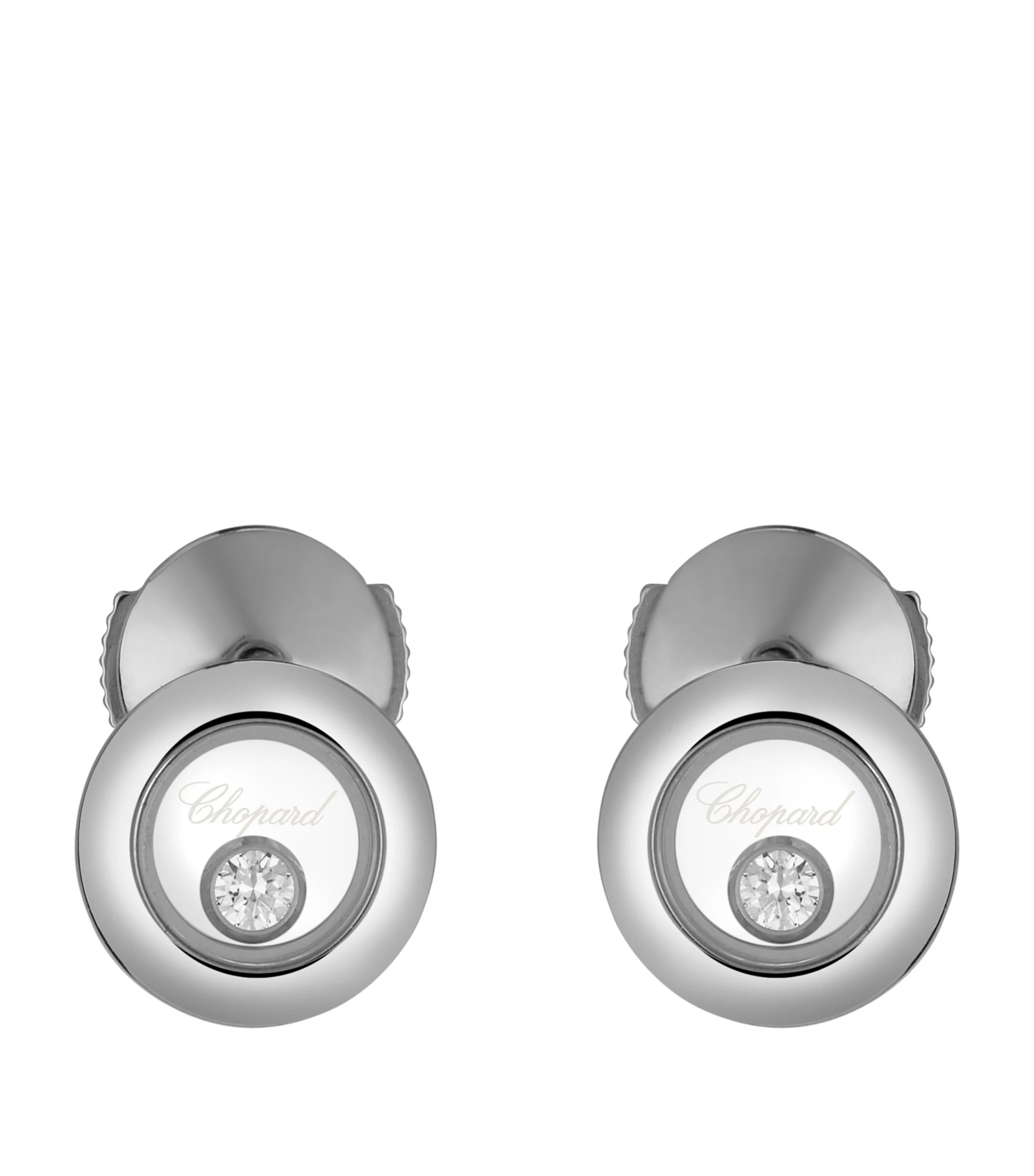 White Gold And Diamond Happy Diamonds Icons Earrings