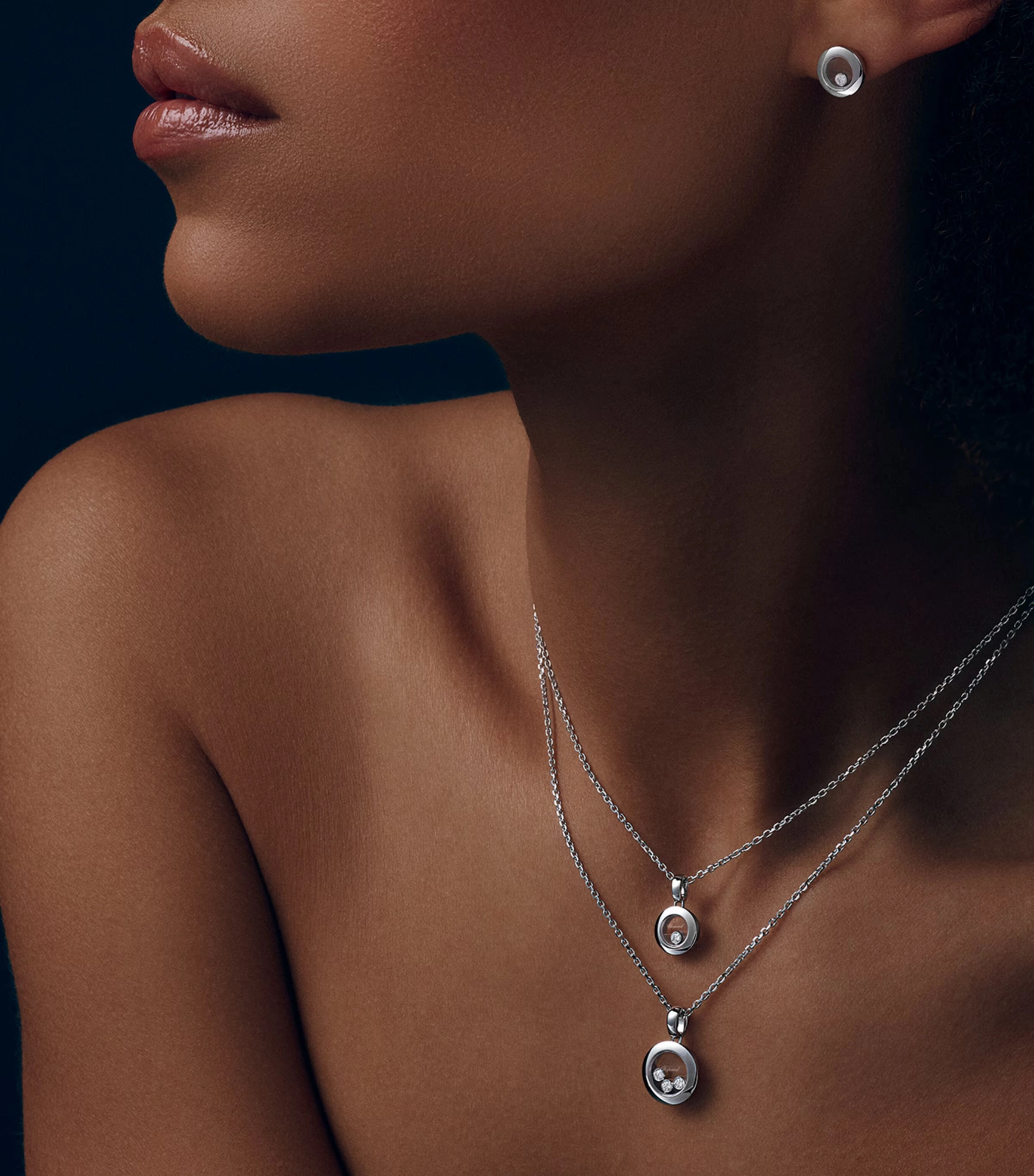 White Gold And Diamond Happy Diamonds Icons Earrings