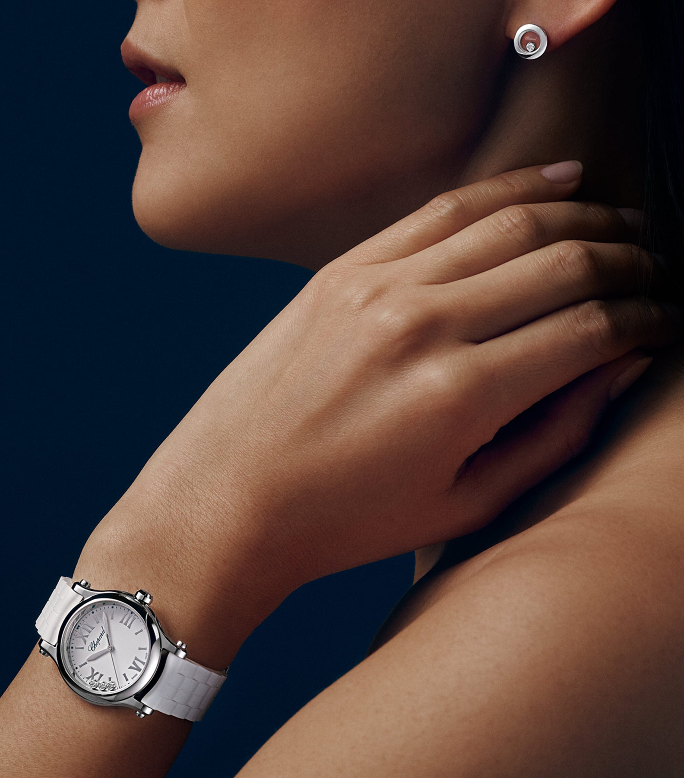 White Gold And Diamond Happy Diamonds Icons Earrings