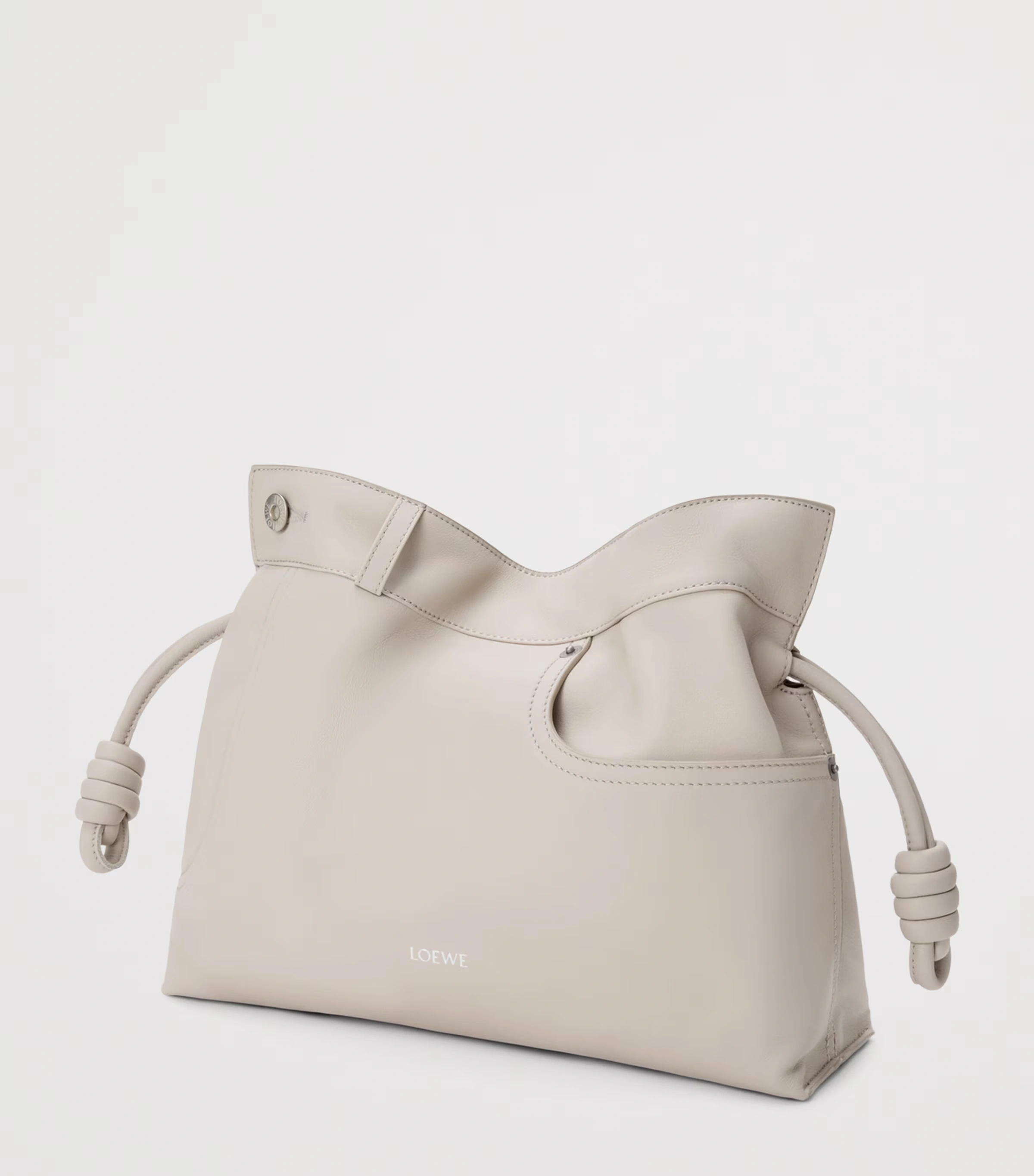 Leather Jean-Detail Flamenco Purse