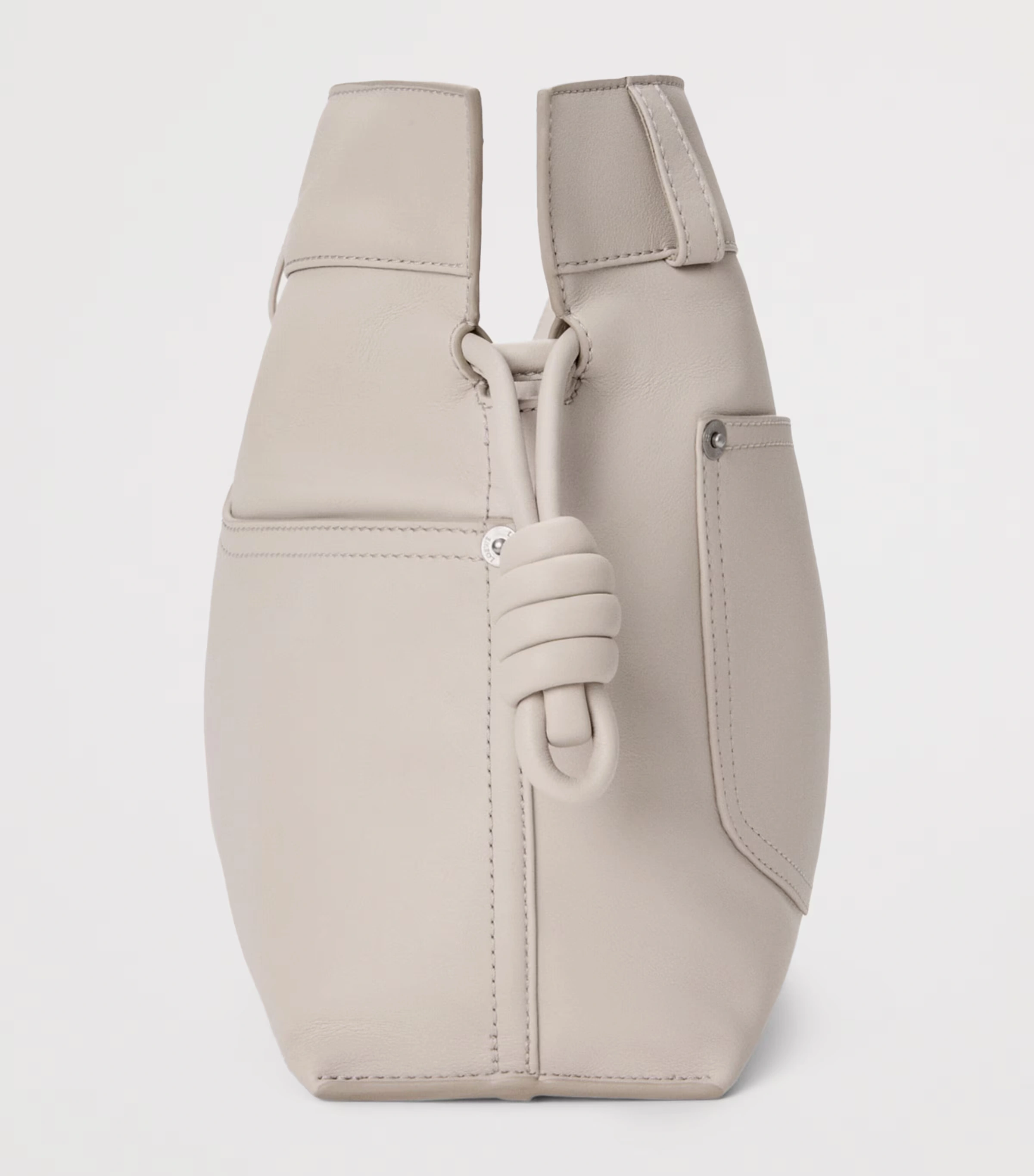 Leather Jean-Detail Flamenco Purse