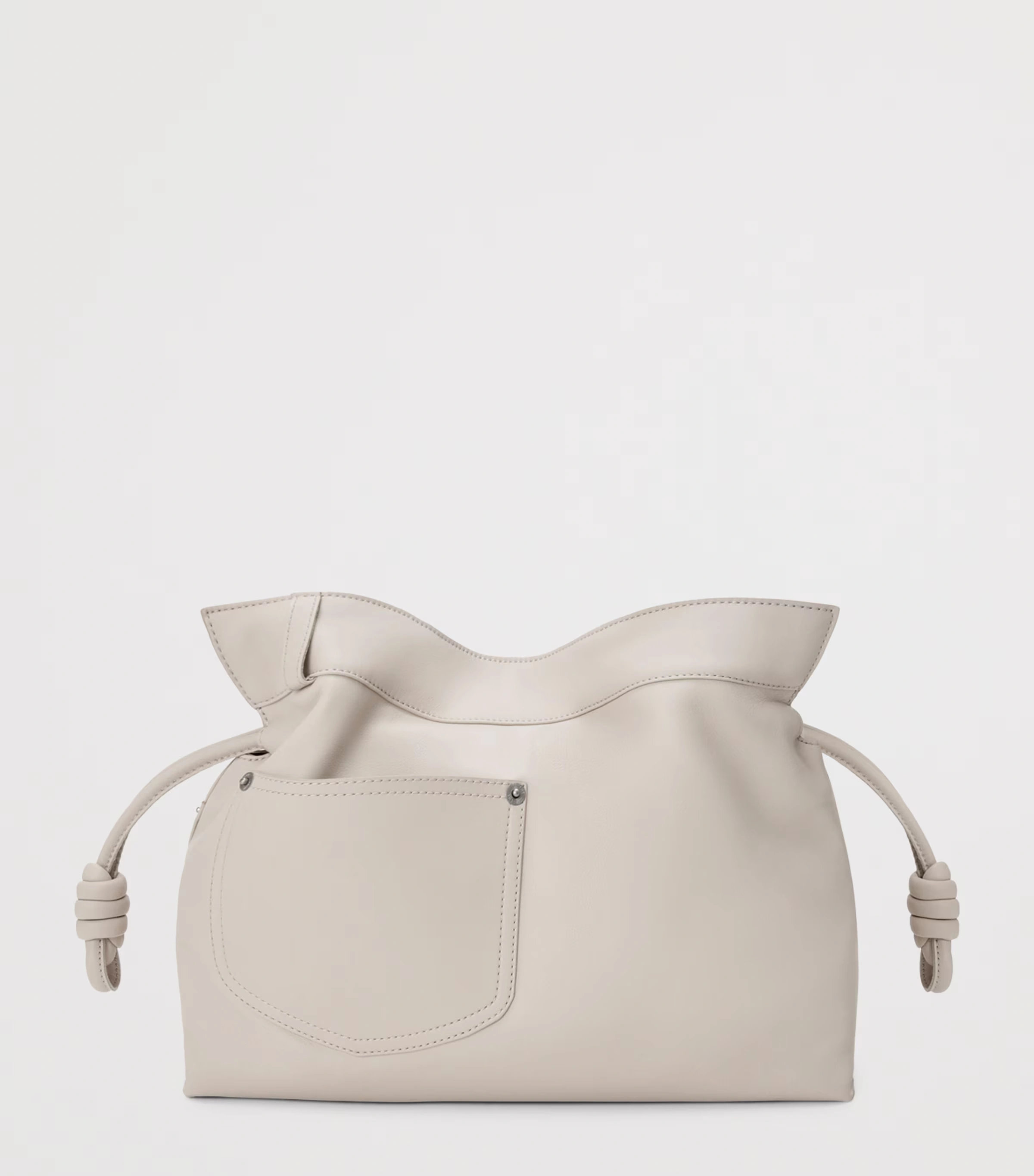 Leather Jean-Detail Flamenco Purse