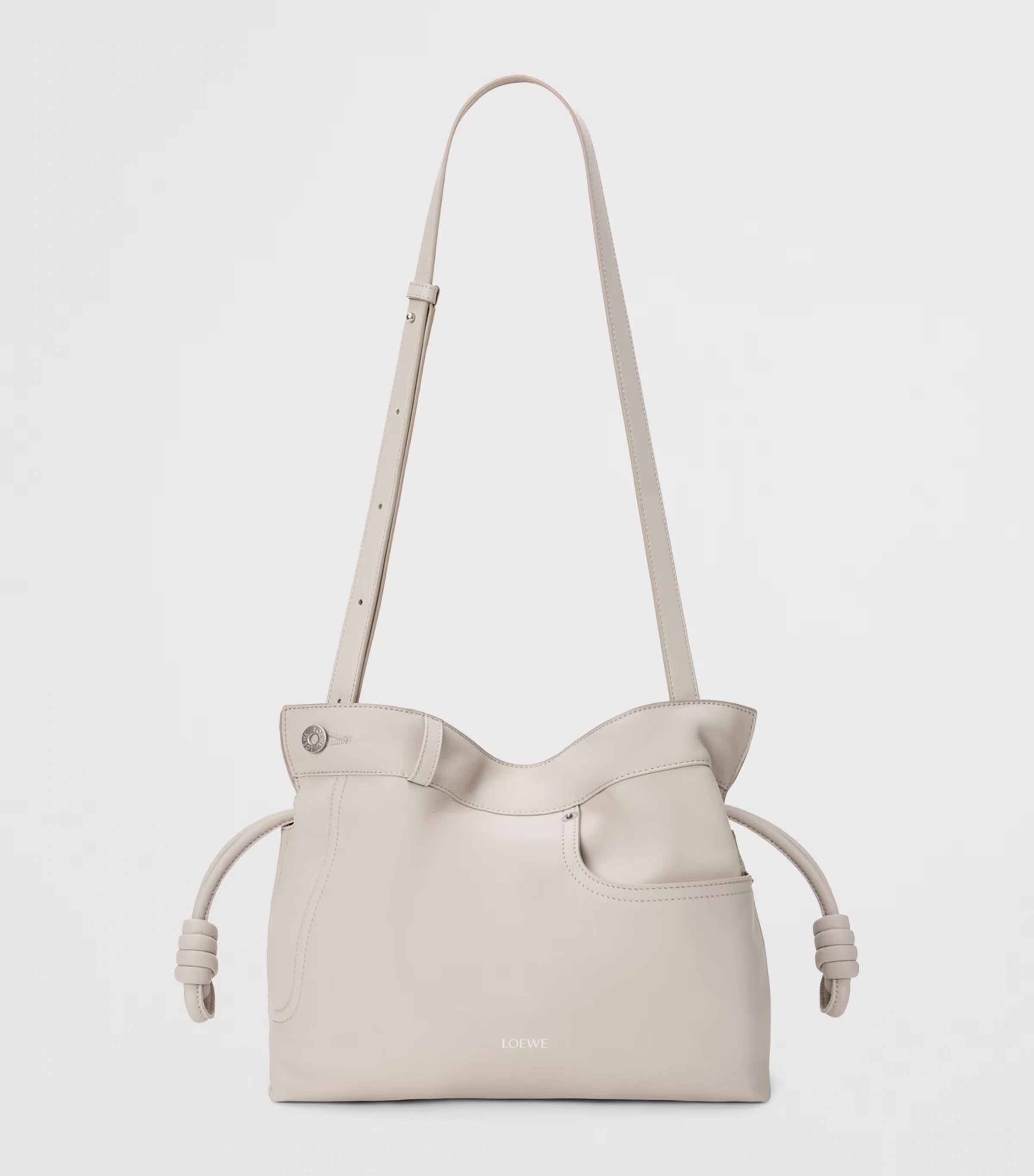 Leather Jean-Detail Flamenco Purse