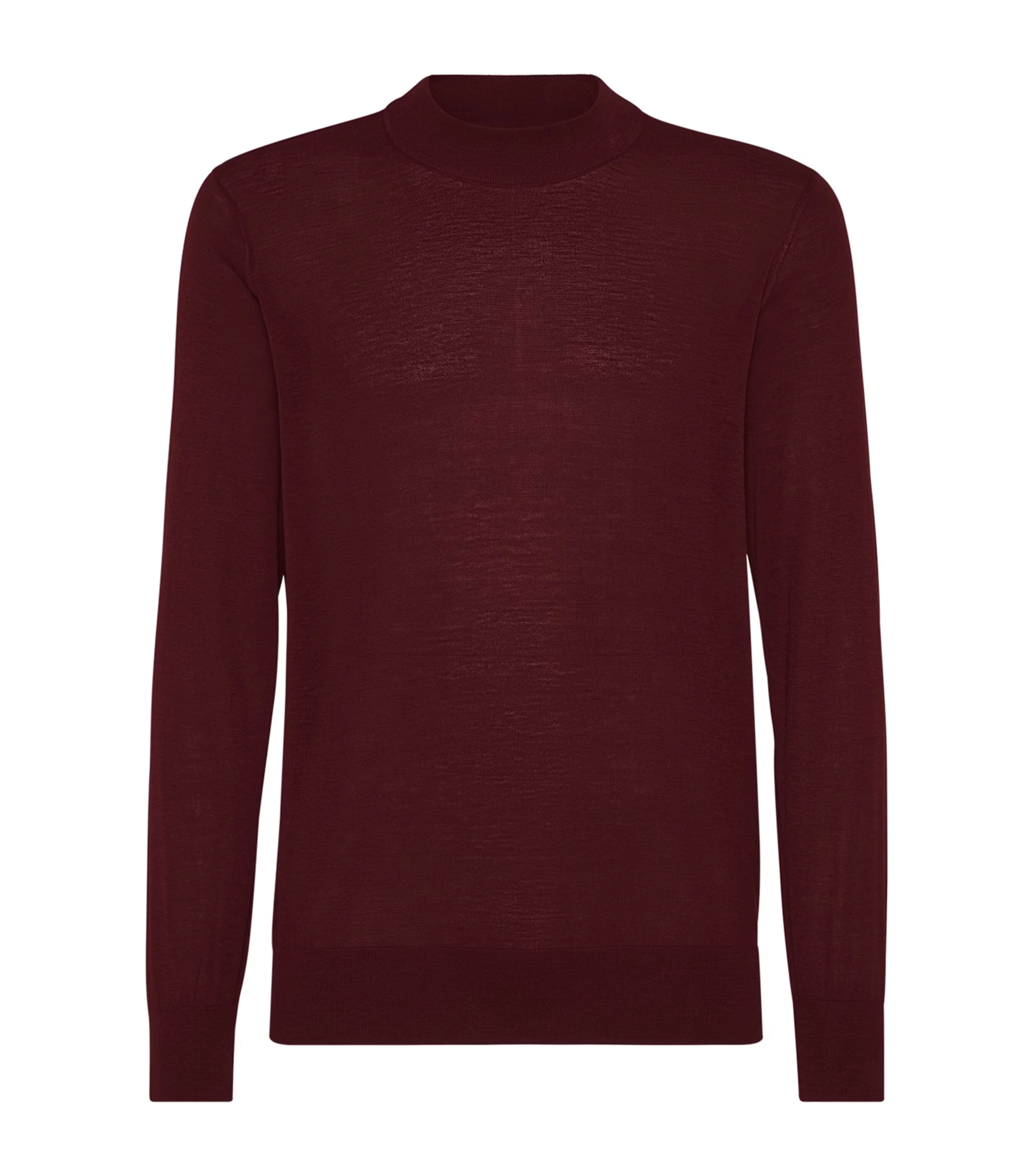 Silk-Cotton High-Neck Sweater