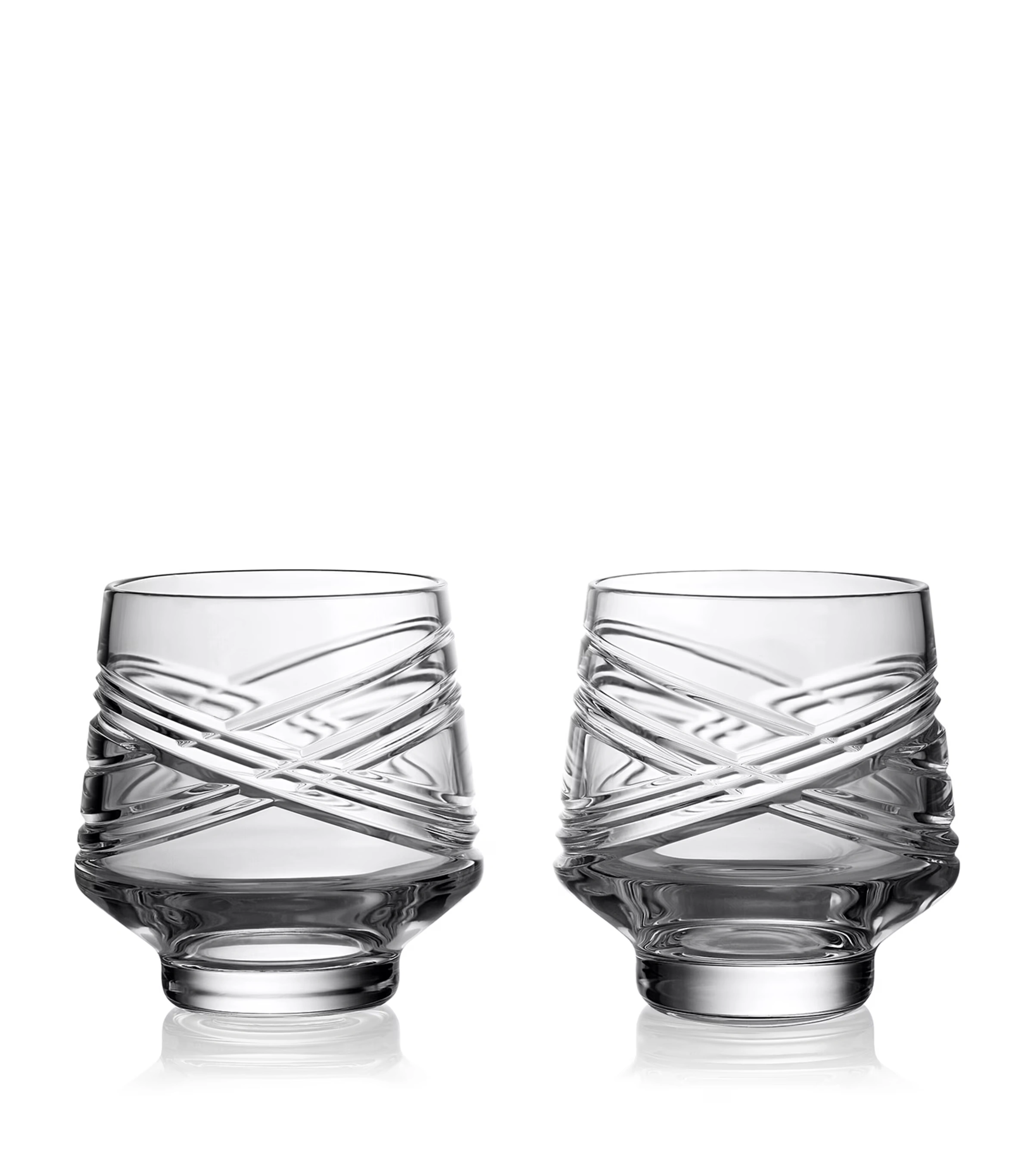 Set of 2 Crystal Aran Tumblers (285ml)