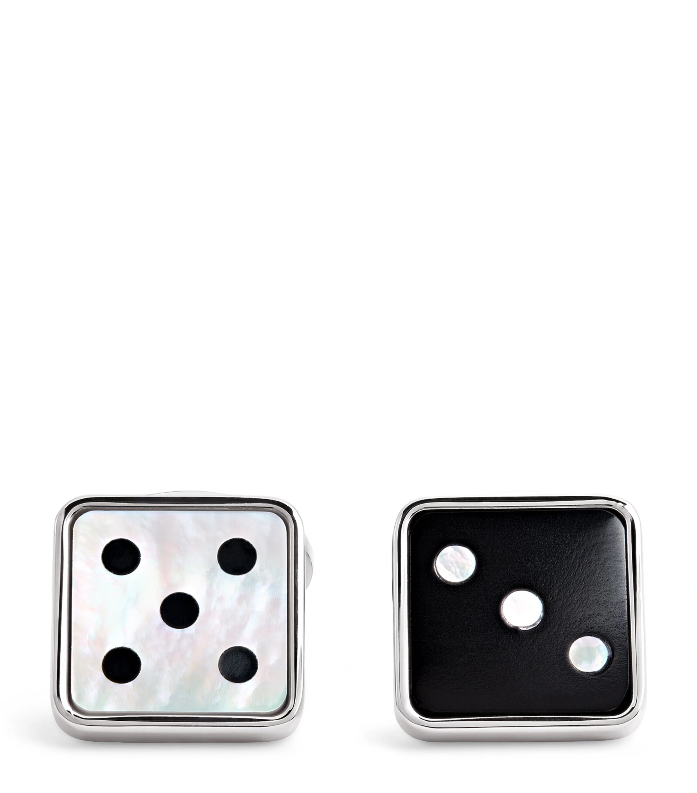 Onyx and Mother-of-Pearl Dice Cufflinks