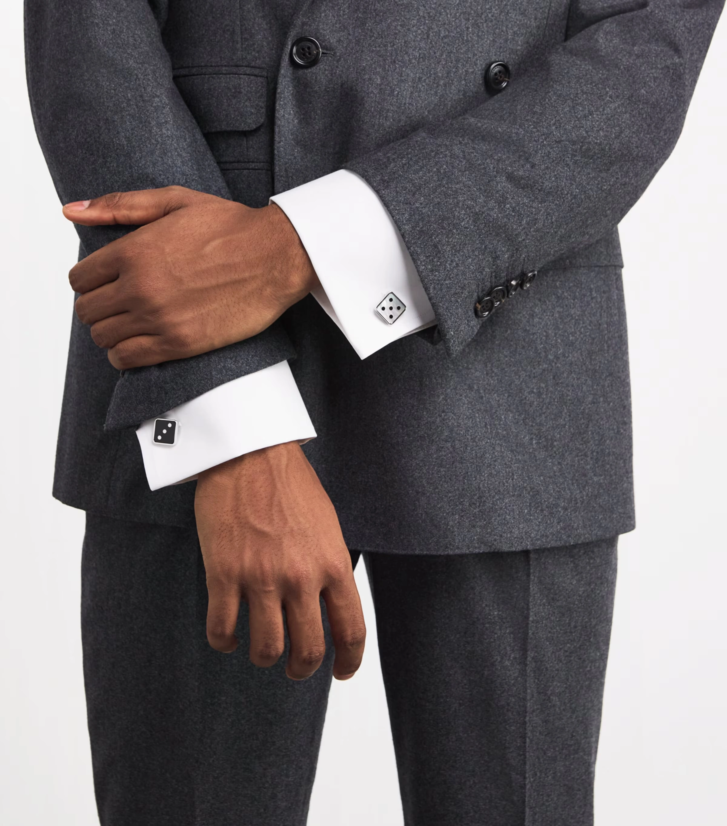 Onyx and Mother-of-Pearl Dice Cufflinks