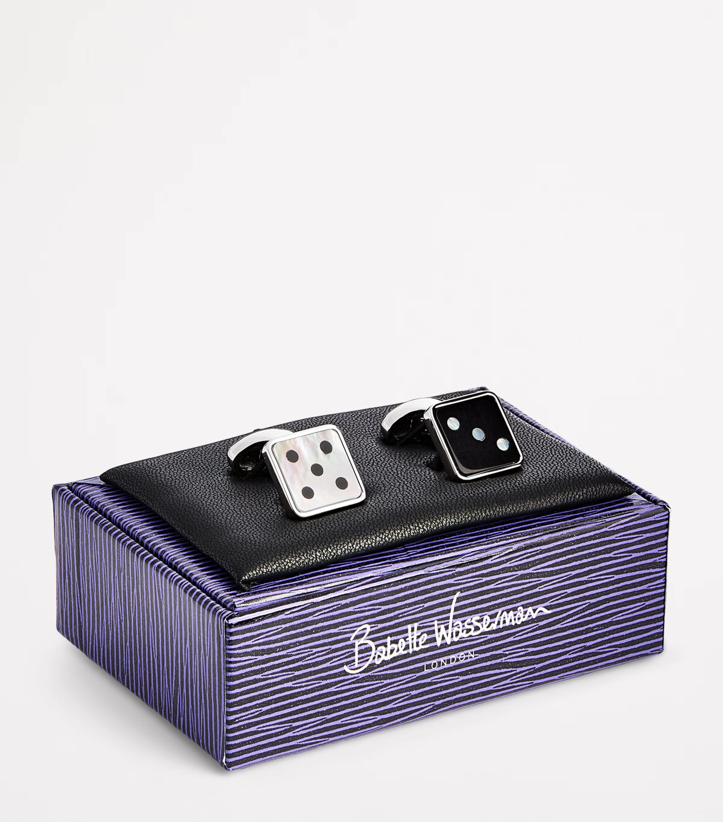 Onyx and Mother-of-Pearl Dice Cufflinks 3 Onyx and Mother-of-Pearl Dice Cufflinks