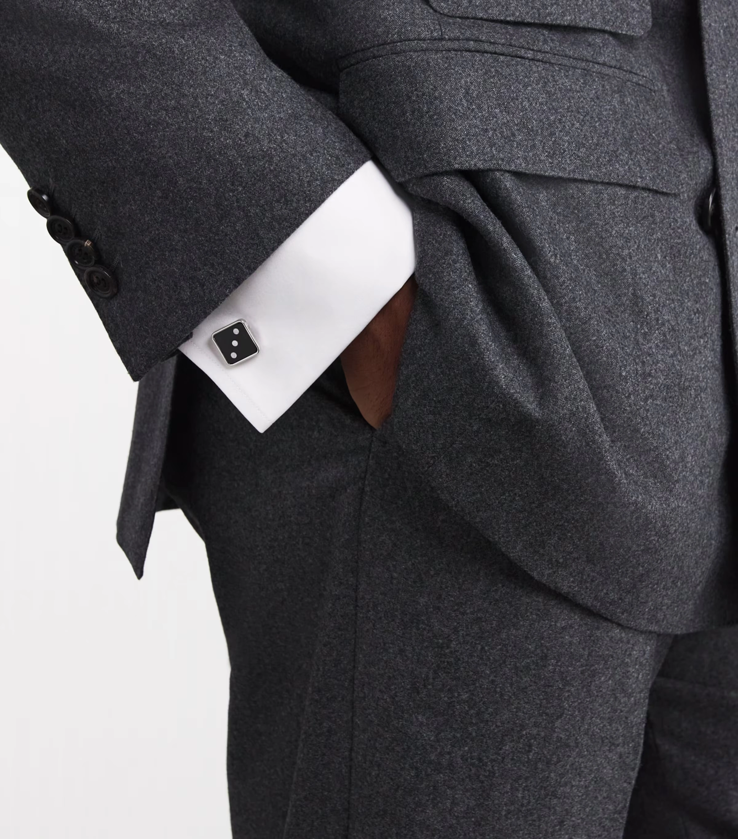 Onyx and Mother-of-Pearl Dice Cufflinks 5 Onyx and Mother-of-Pearl Dice Cufflinks