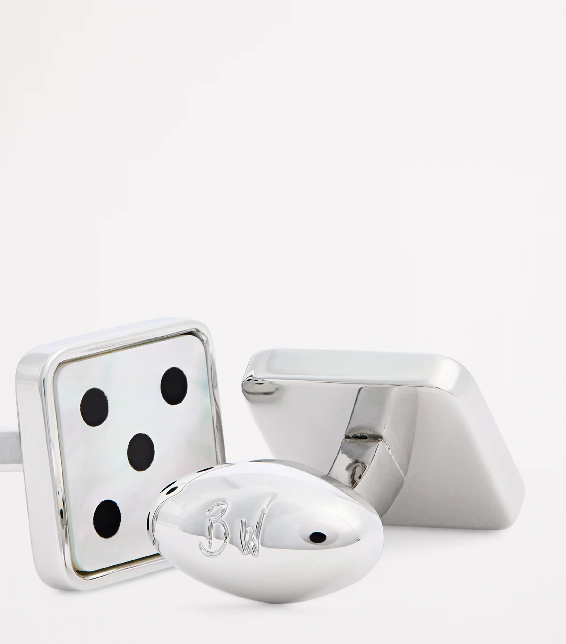 Onyx and Mother-of-Pearl Dice Cufflinks 6 Onyx and Mother-of-Pearl Dice Cufflinks