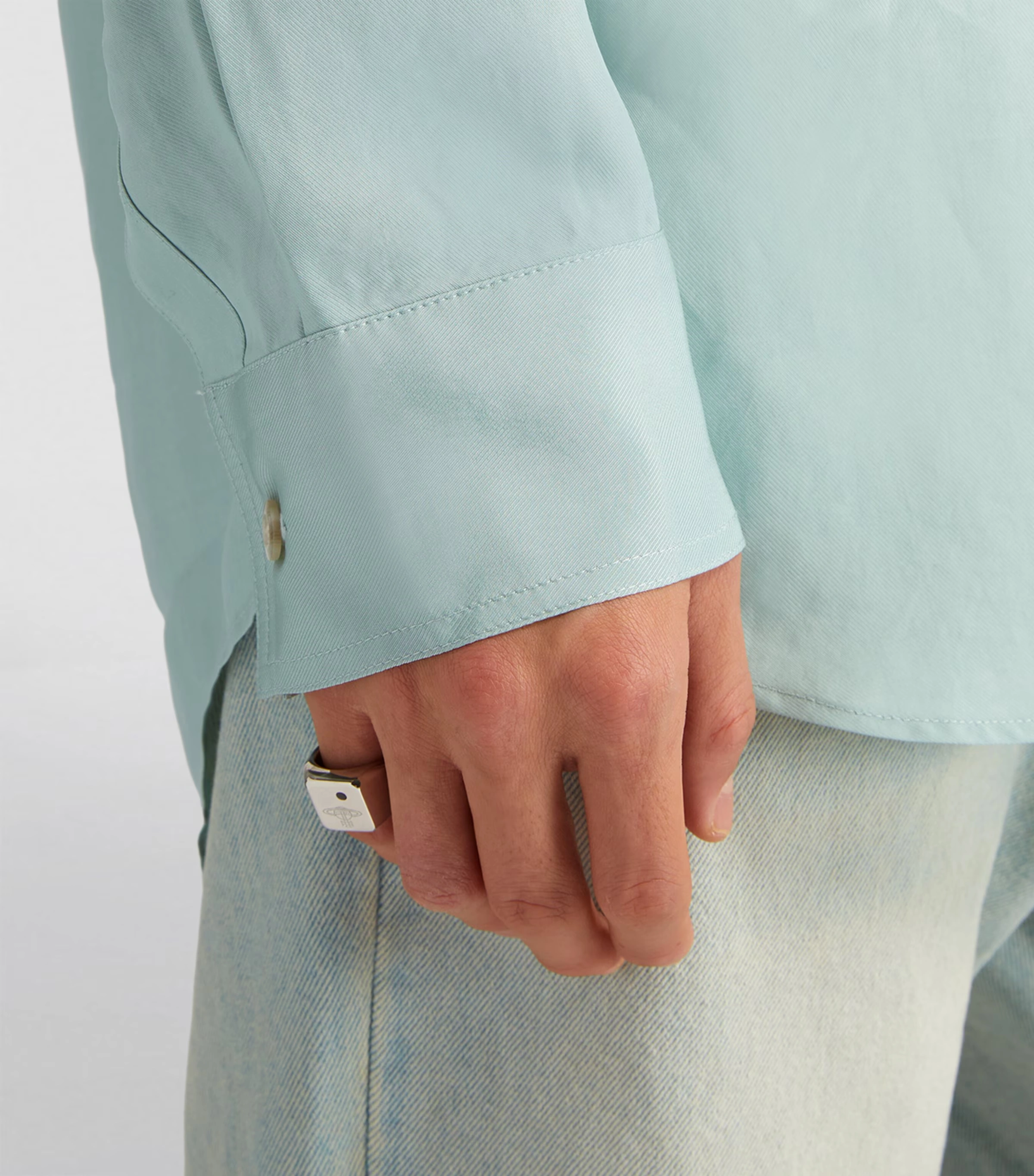 Sterling Silver and Crystal Carlo Orb Signet Ring