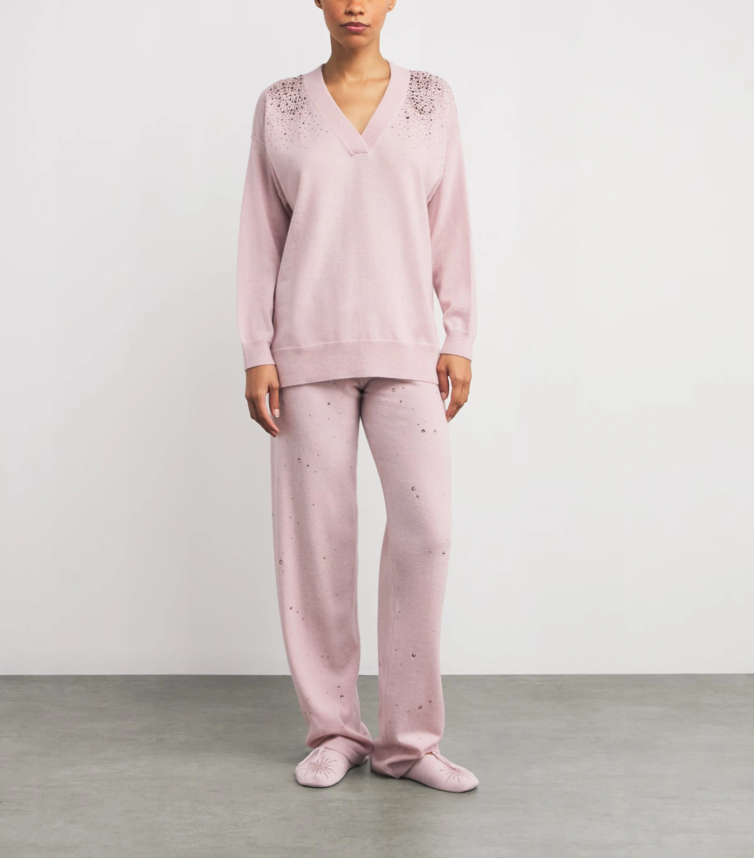 Cashmere Crystal-Embellished Aria Sweater