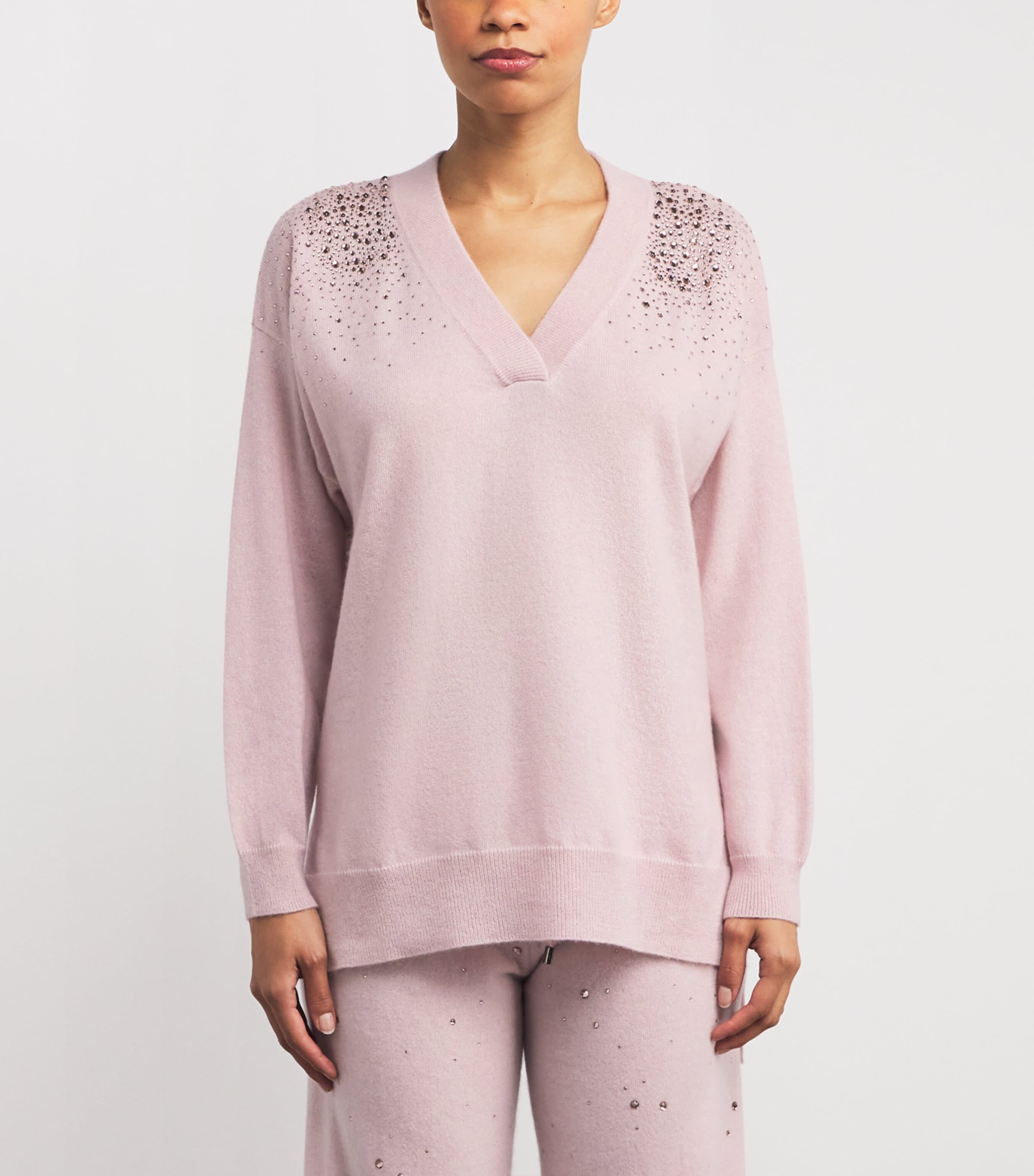Cashmere Crystal-Embellished Aria Sweater 4 Cashmere Crystal-Embellished Aria Sweater