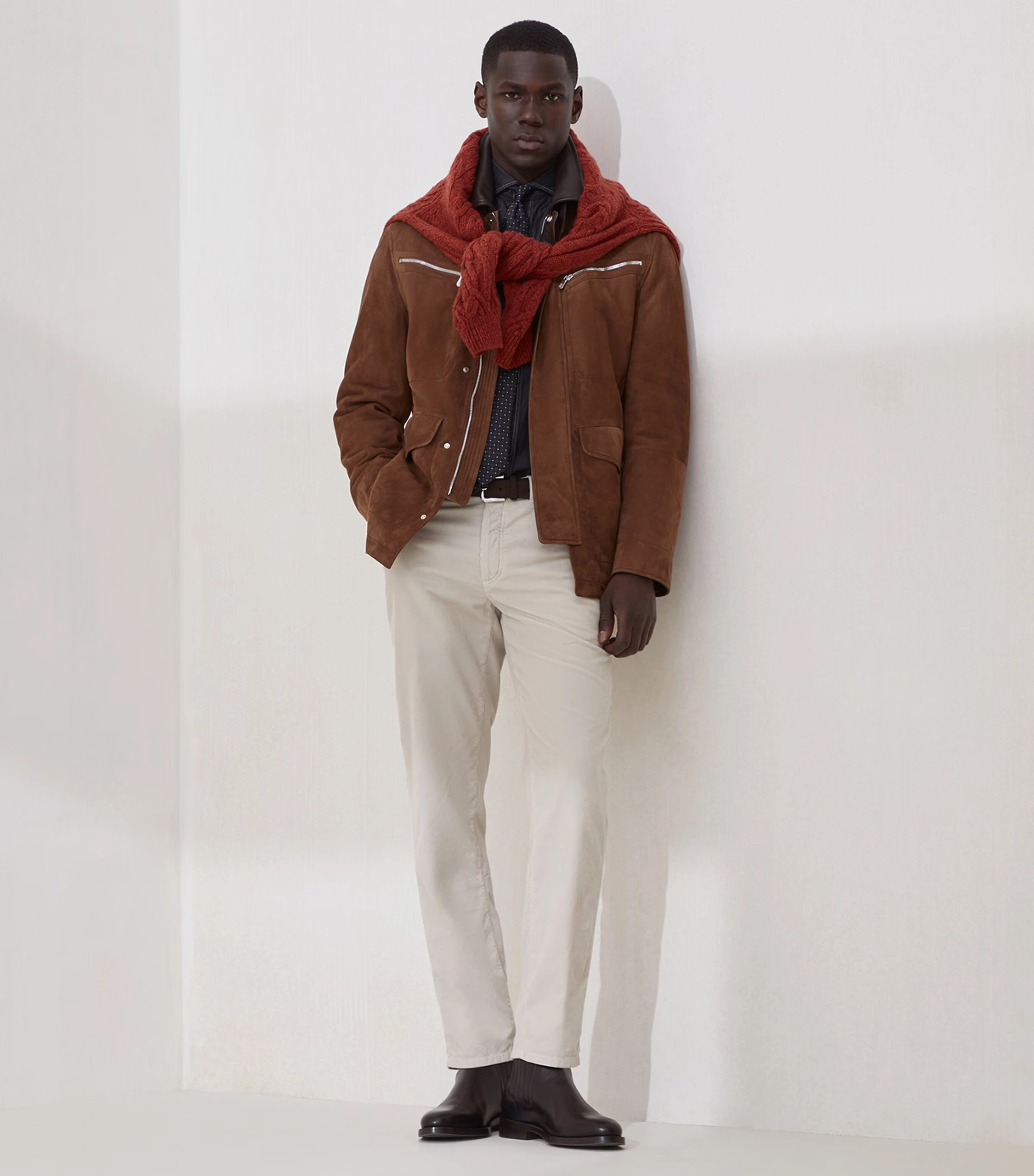 Suede Leather Padded Jacket 4 Suede Leather Padded Jacket