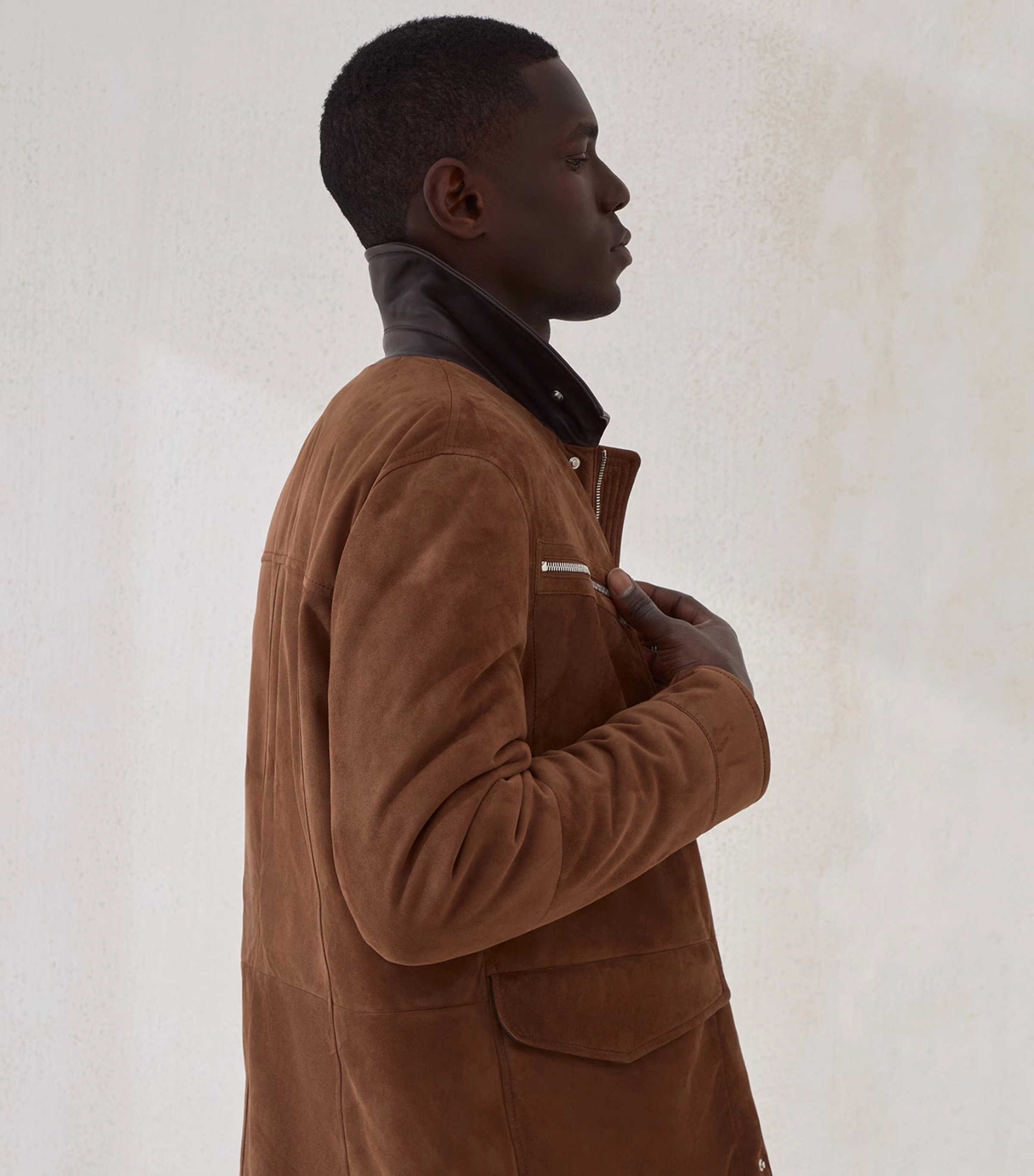 Suede Leather Padded Jacket 5 Suede Leather Padded Jacket