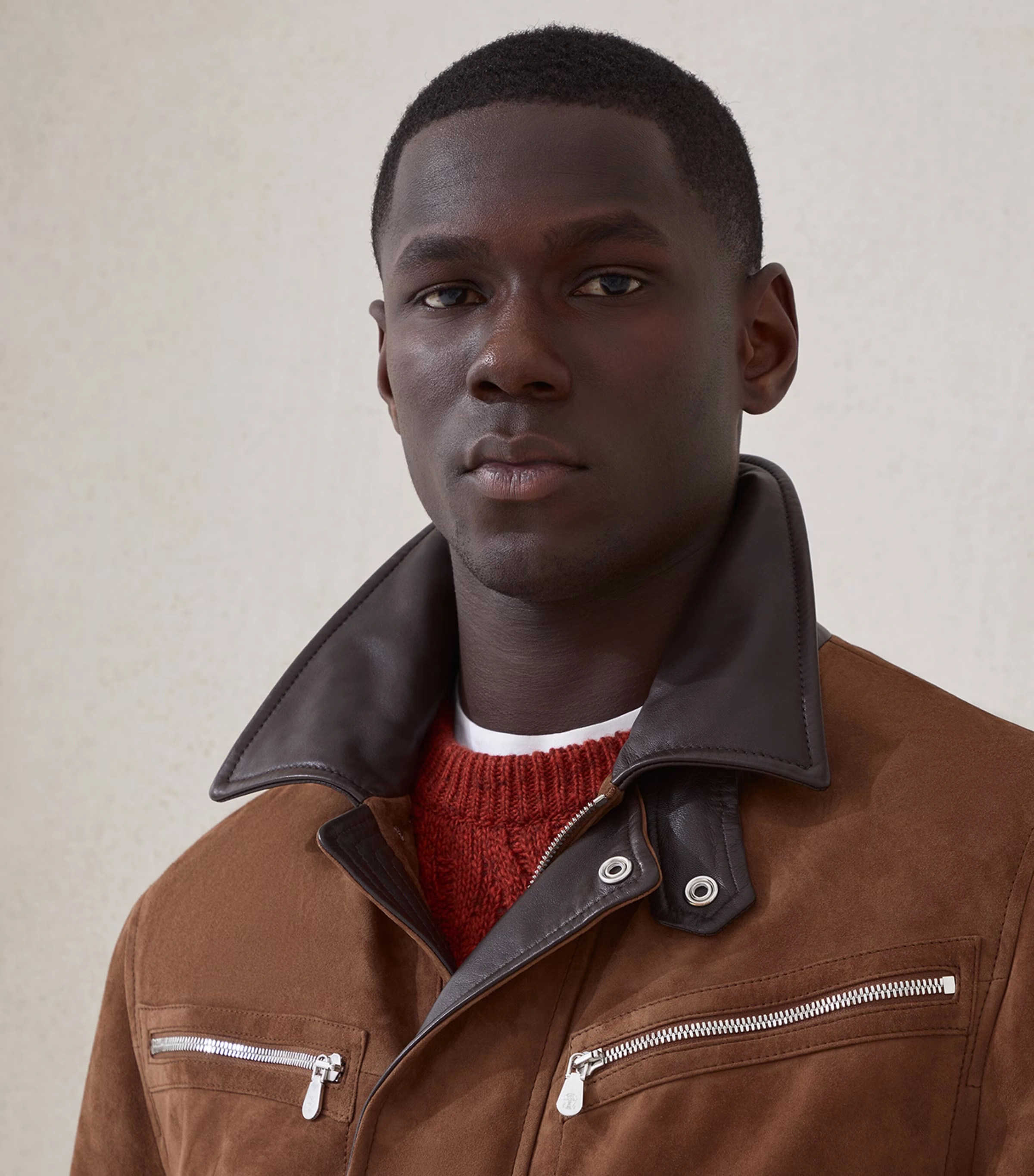 Suede Leather Padded Jacket 7 Suede Leather Padded Jacket