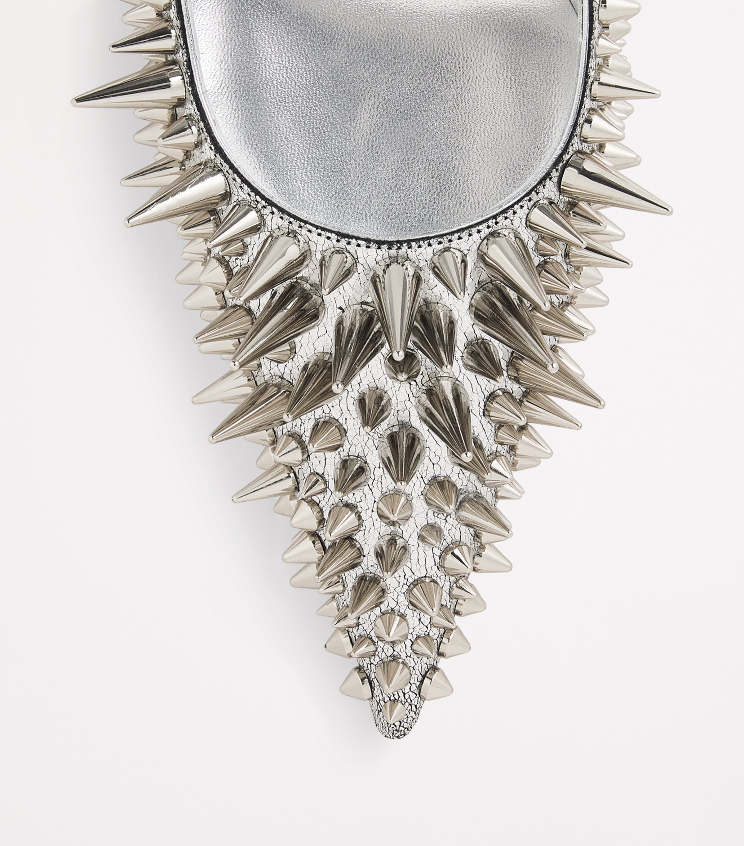 Estepic Laminated Leather Spiked Pumps 100