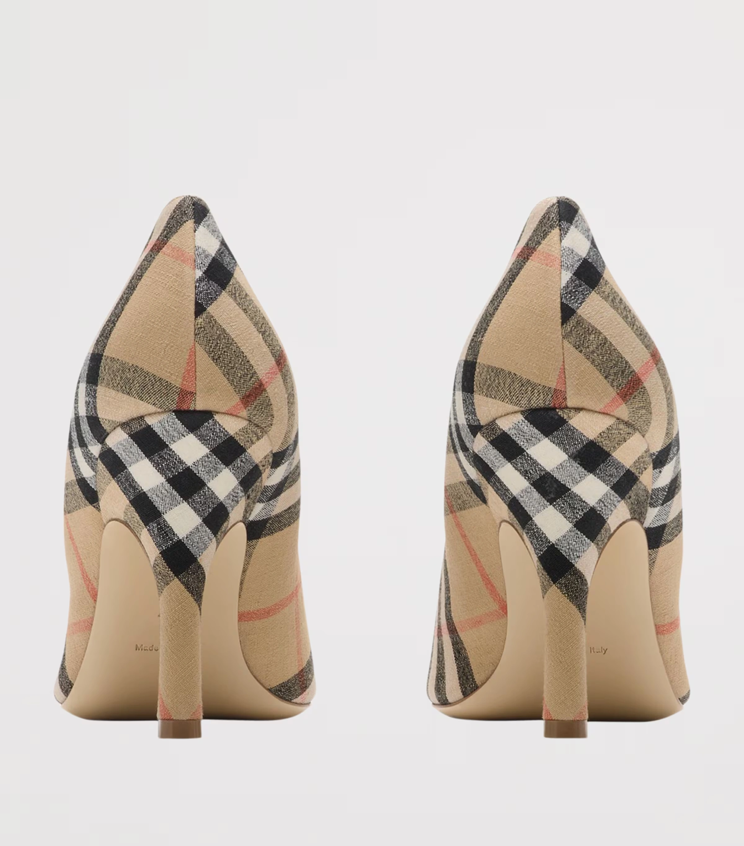 Linen Check Dame Pumps 90