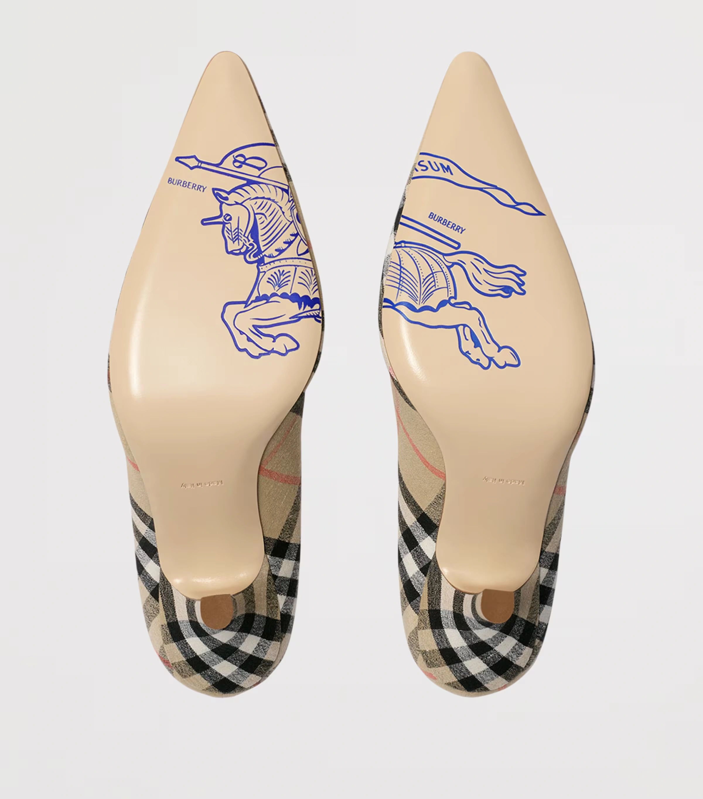 Linen Check Dame Pumps 90