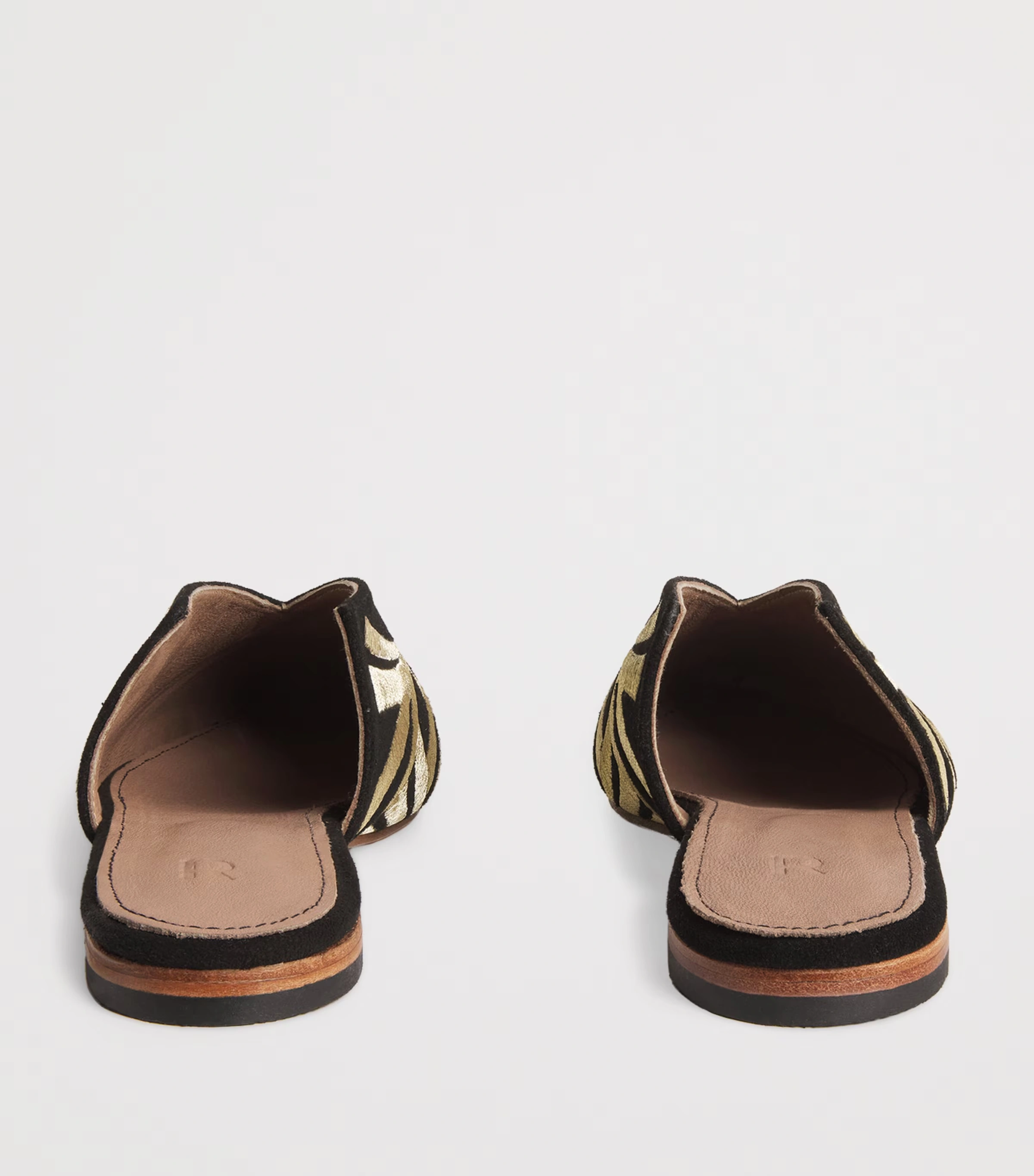 Suede Embroidered Palazzo Signoria Mules