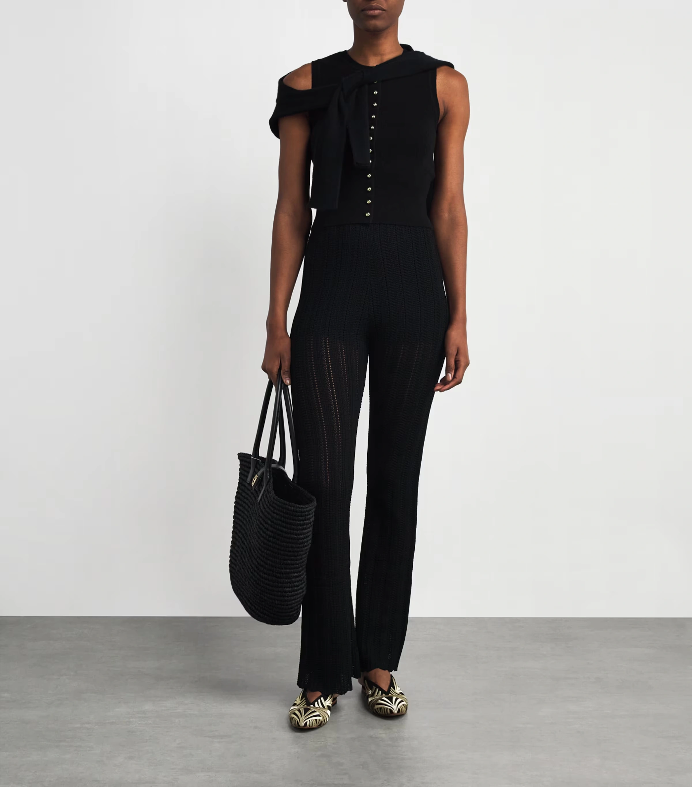 Suede Embroidered Palazzo Signoria Mules