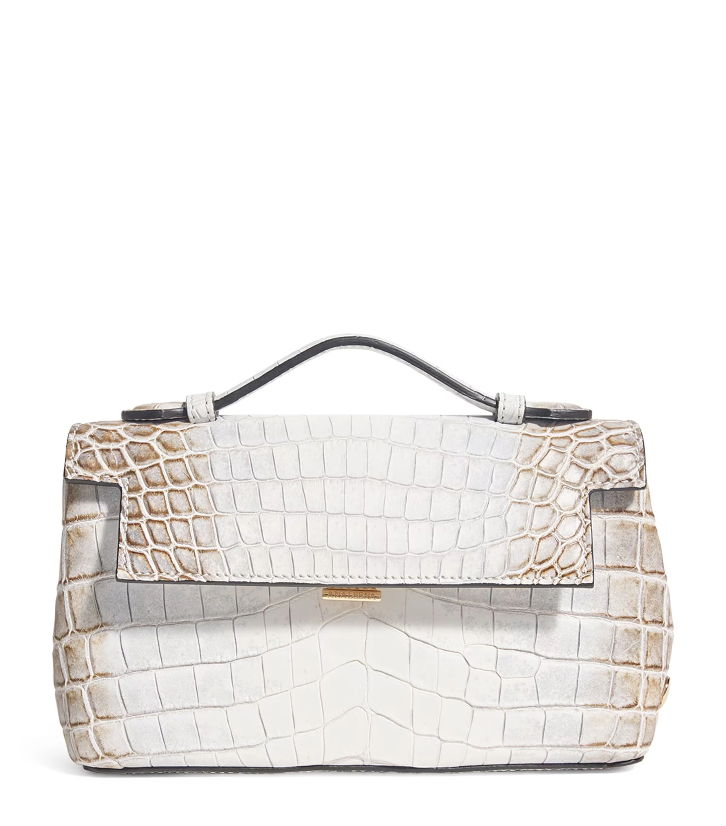 Crocodile Leather Top-Handle Bag
