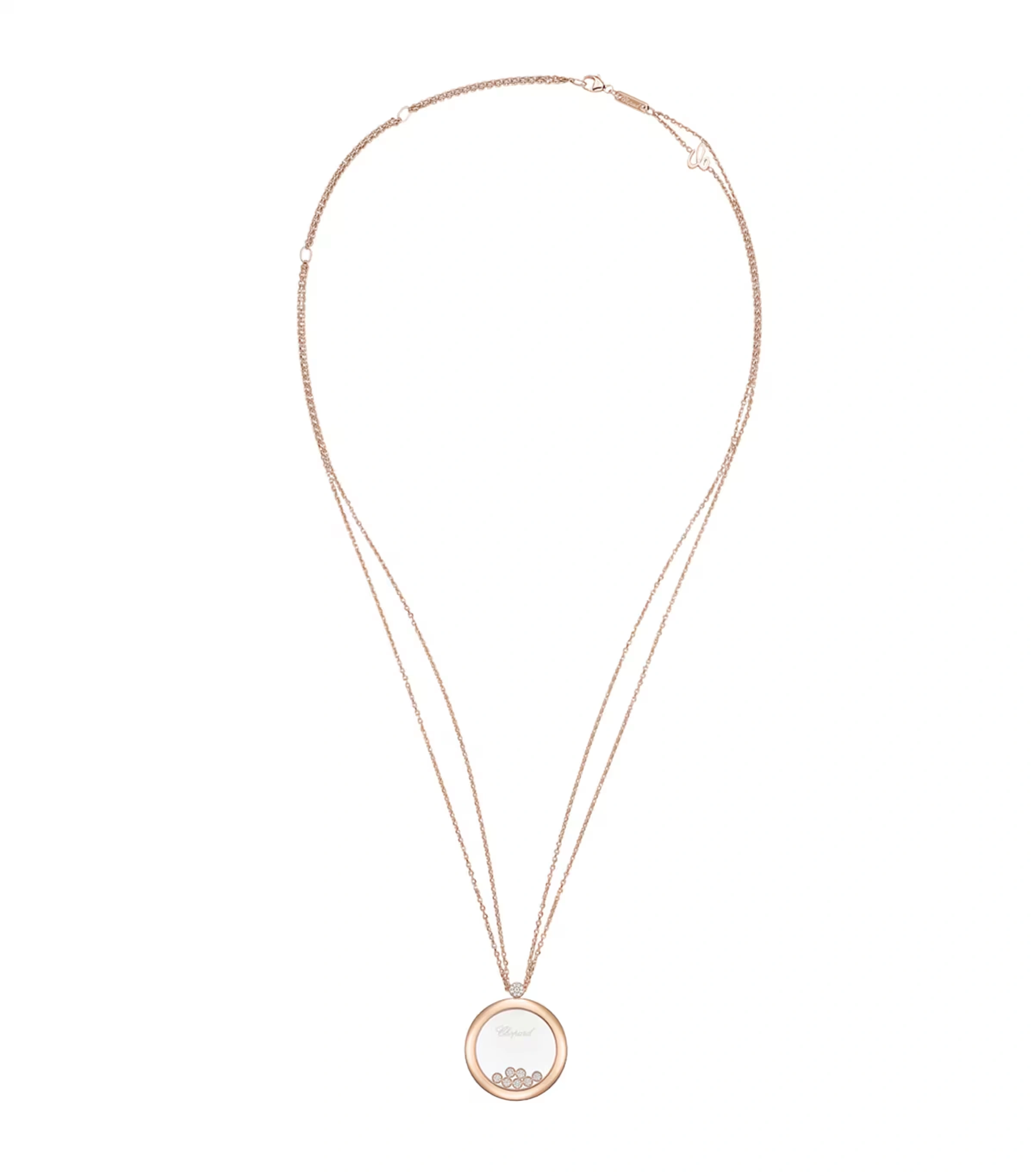 Rose Gold and Diamond Happy Diamonds Icons Pendant Necklace
