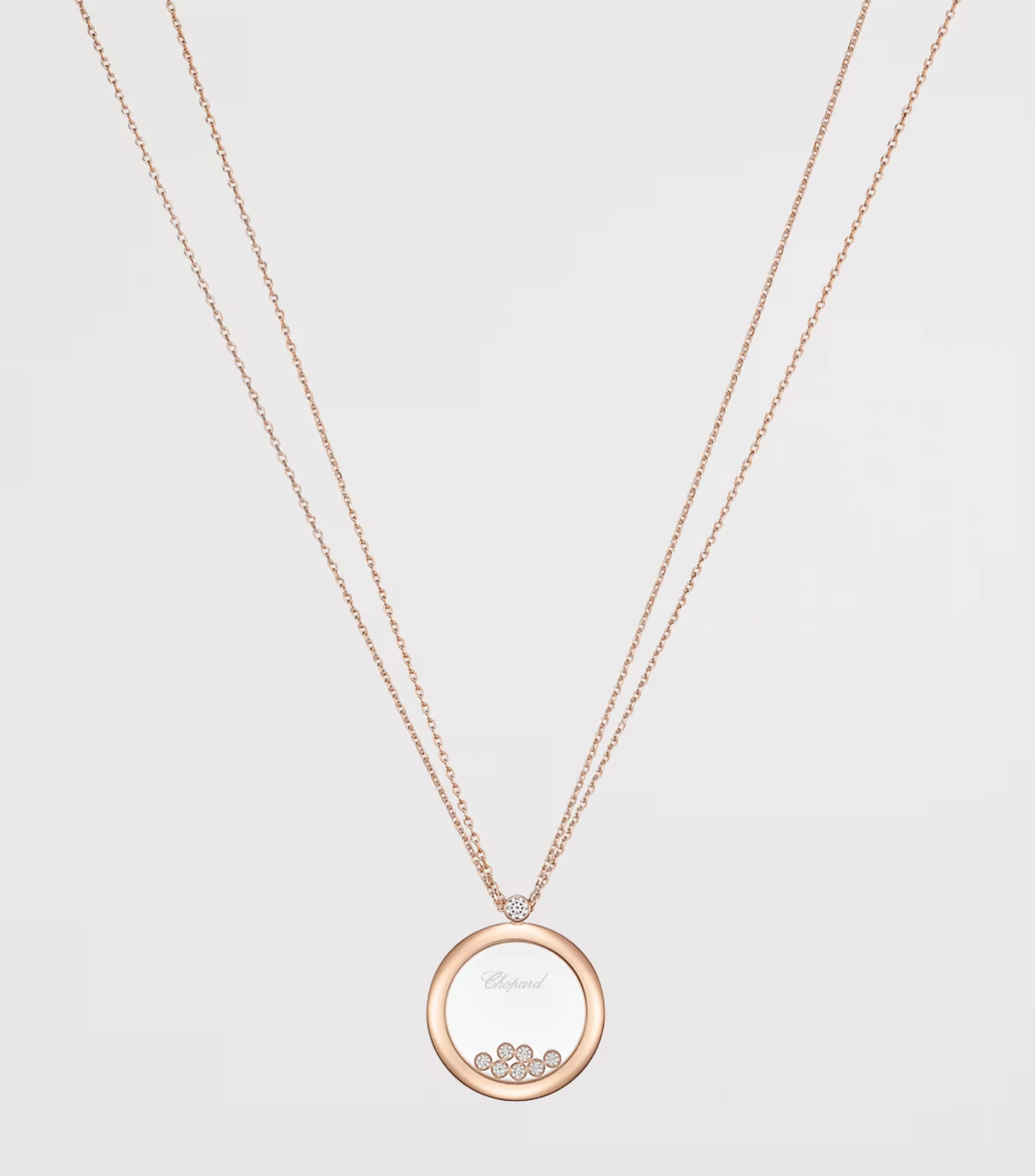Rose Gold and Diamond Happy Diamonds Icons Pendant Necklace