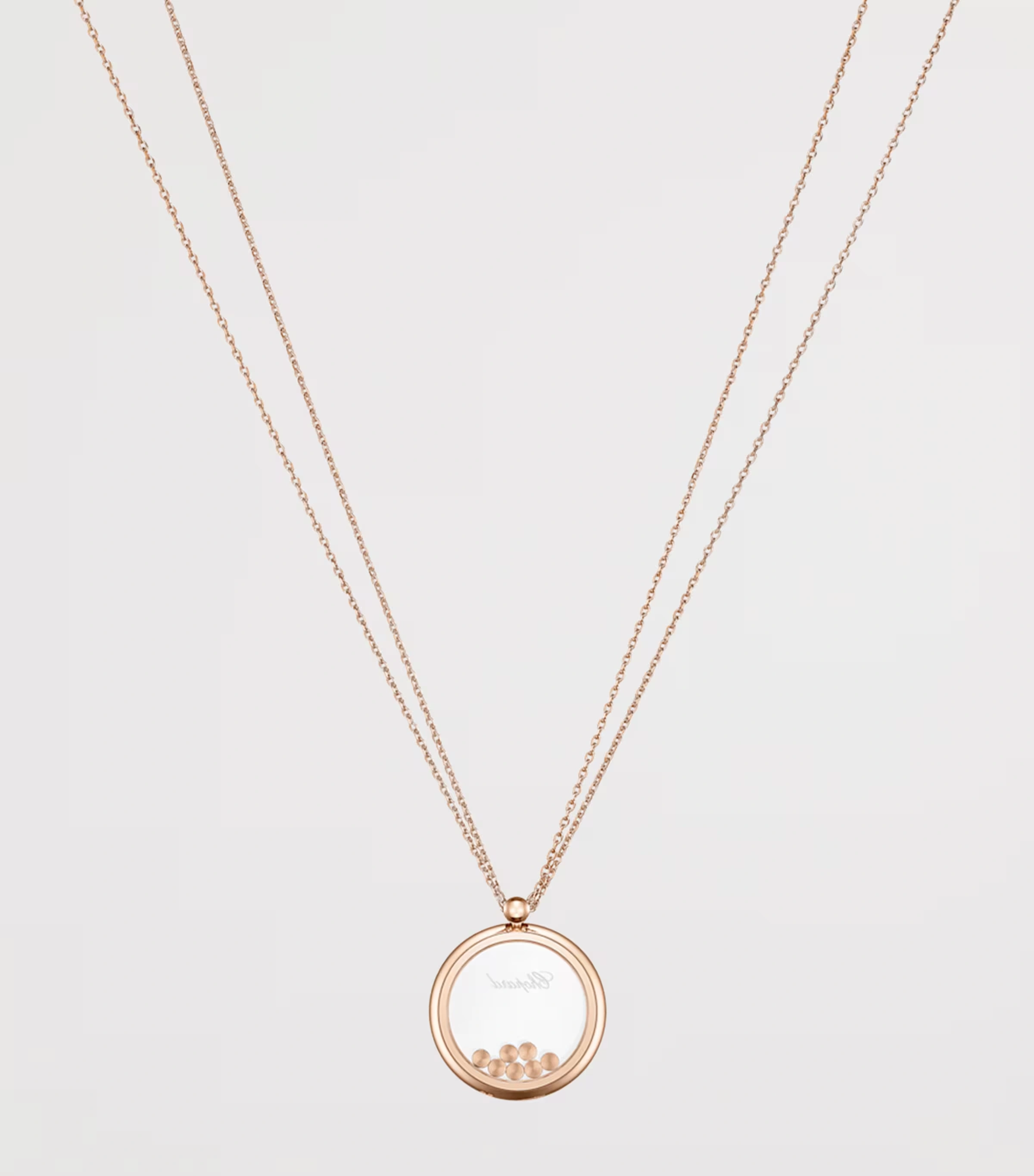 Rose Gold and Diamond Happy Diamonds Icons Pendant Necklace