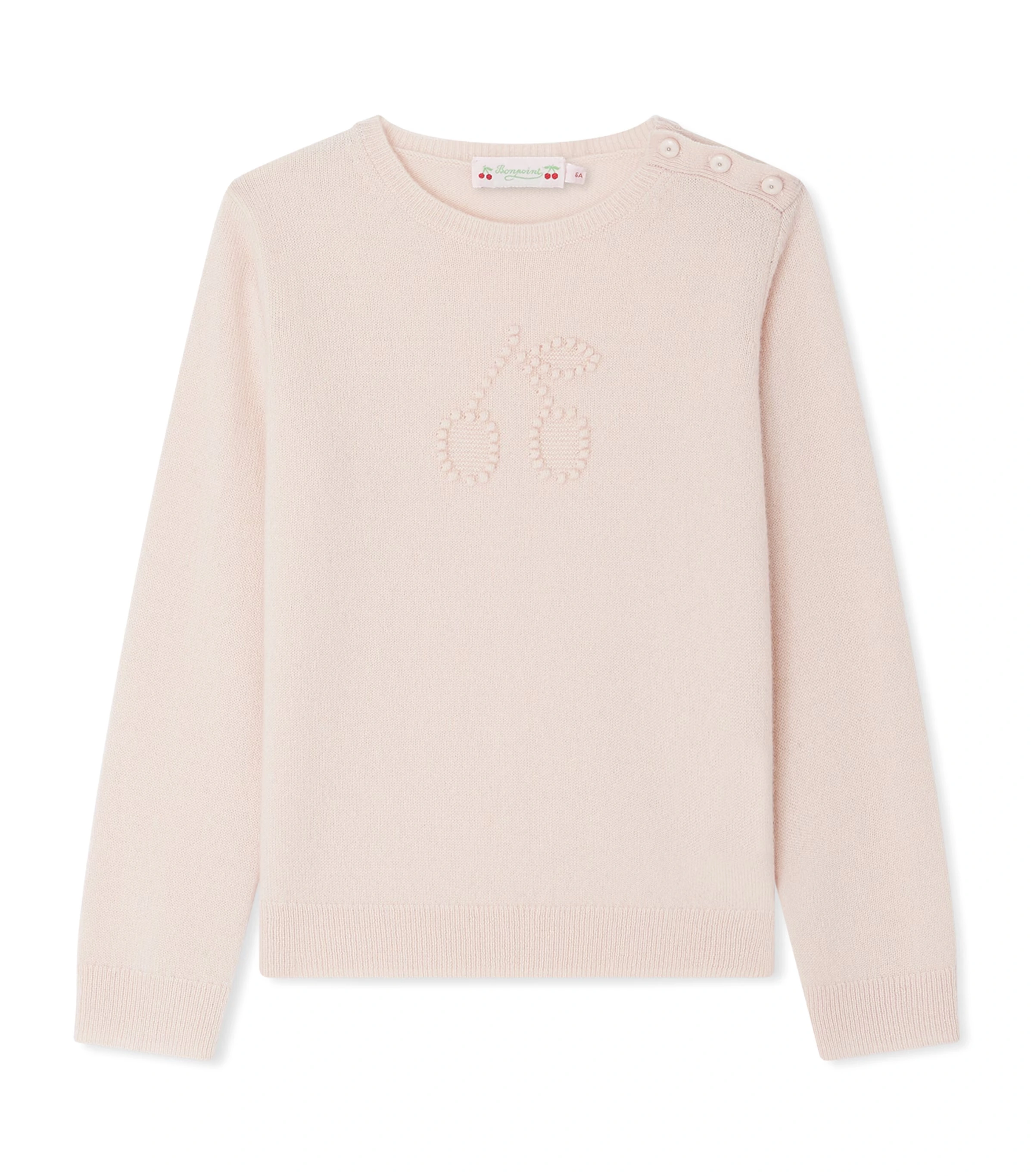 Cashmere Jacquard Cherry Sweater (4-8 Years)
