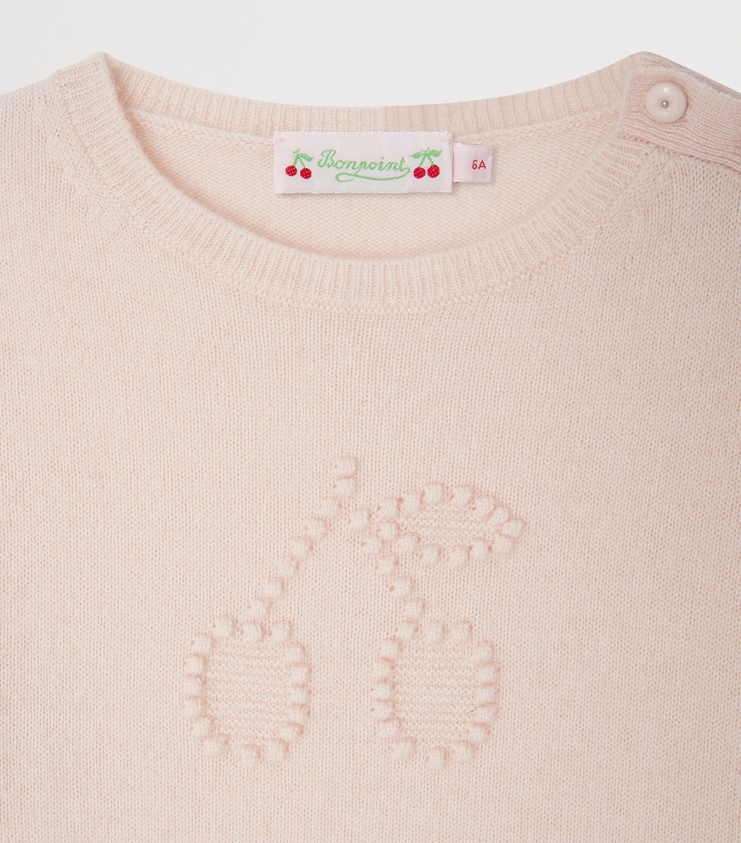 Cashmere Jacquard Cherry Sweater (4-8 Years)
