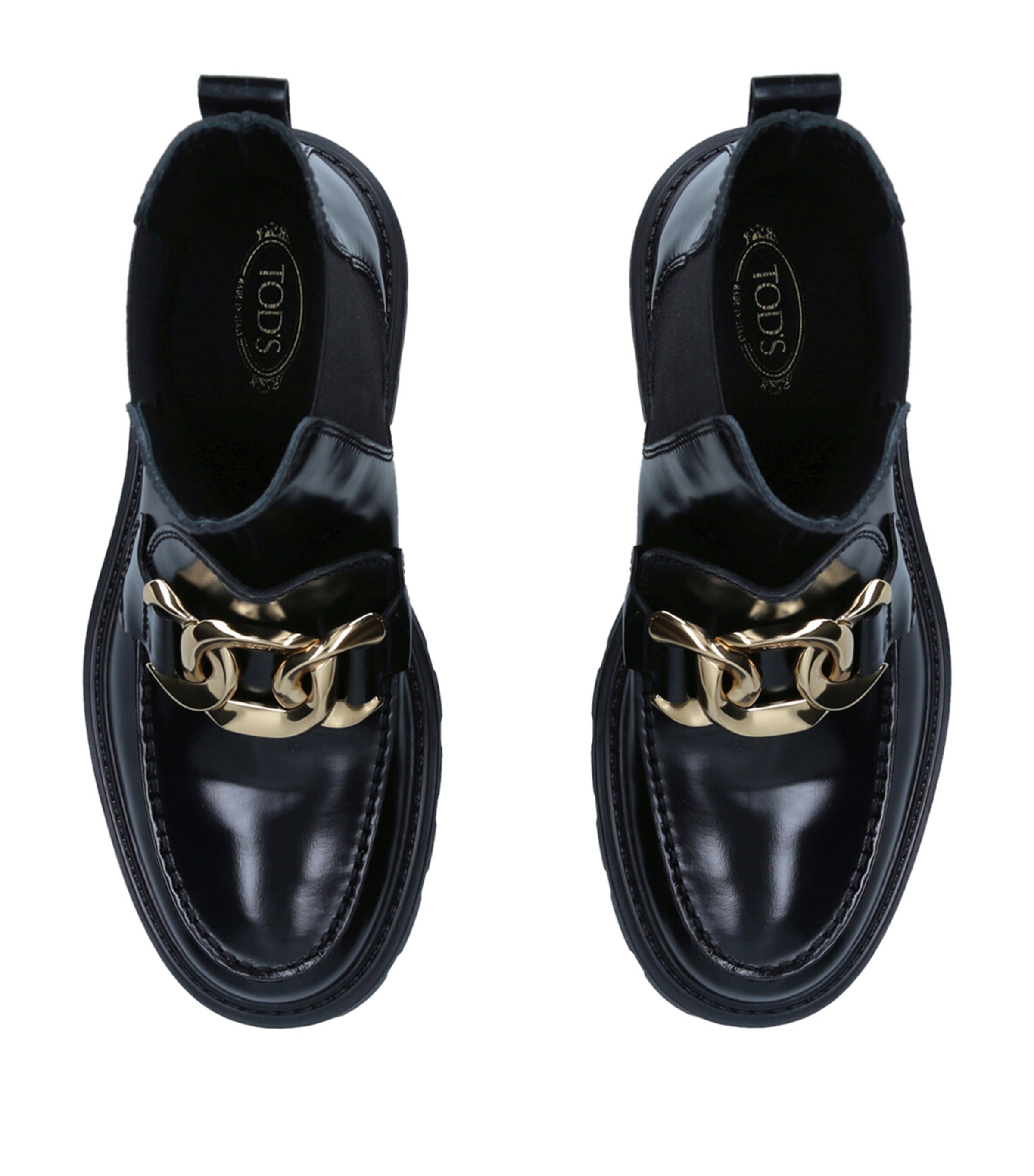 Leather Gomma Pesante Boots