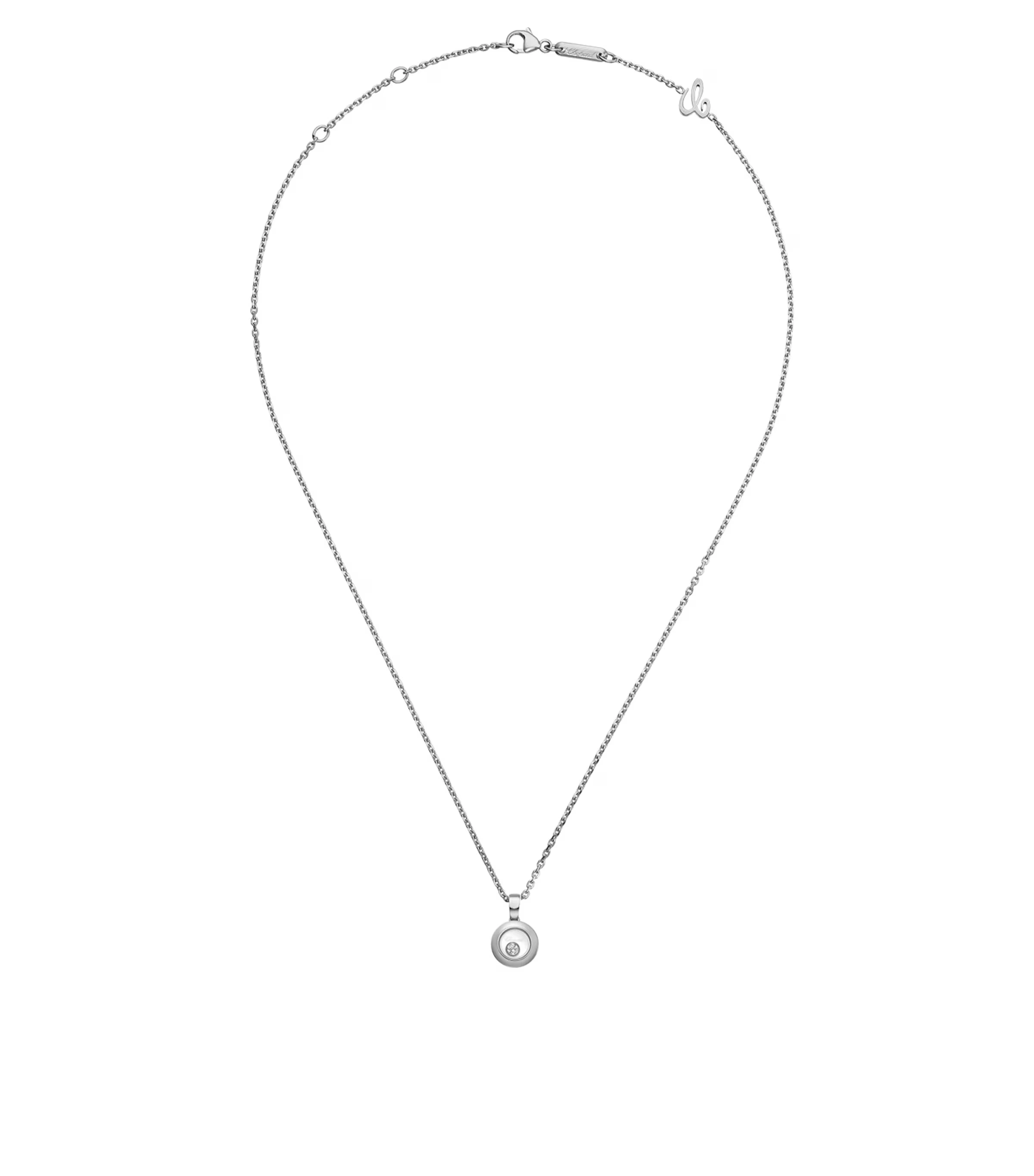 White Gold and Diamond Happy Diamonds Icons Pendant Necklace