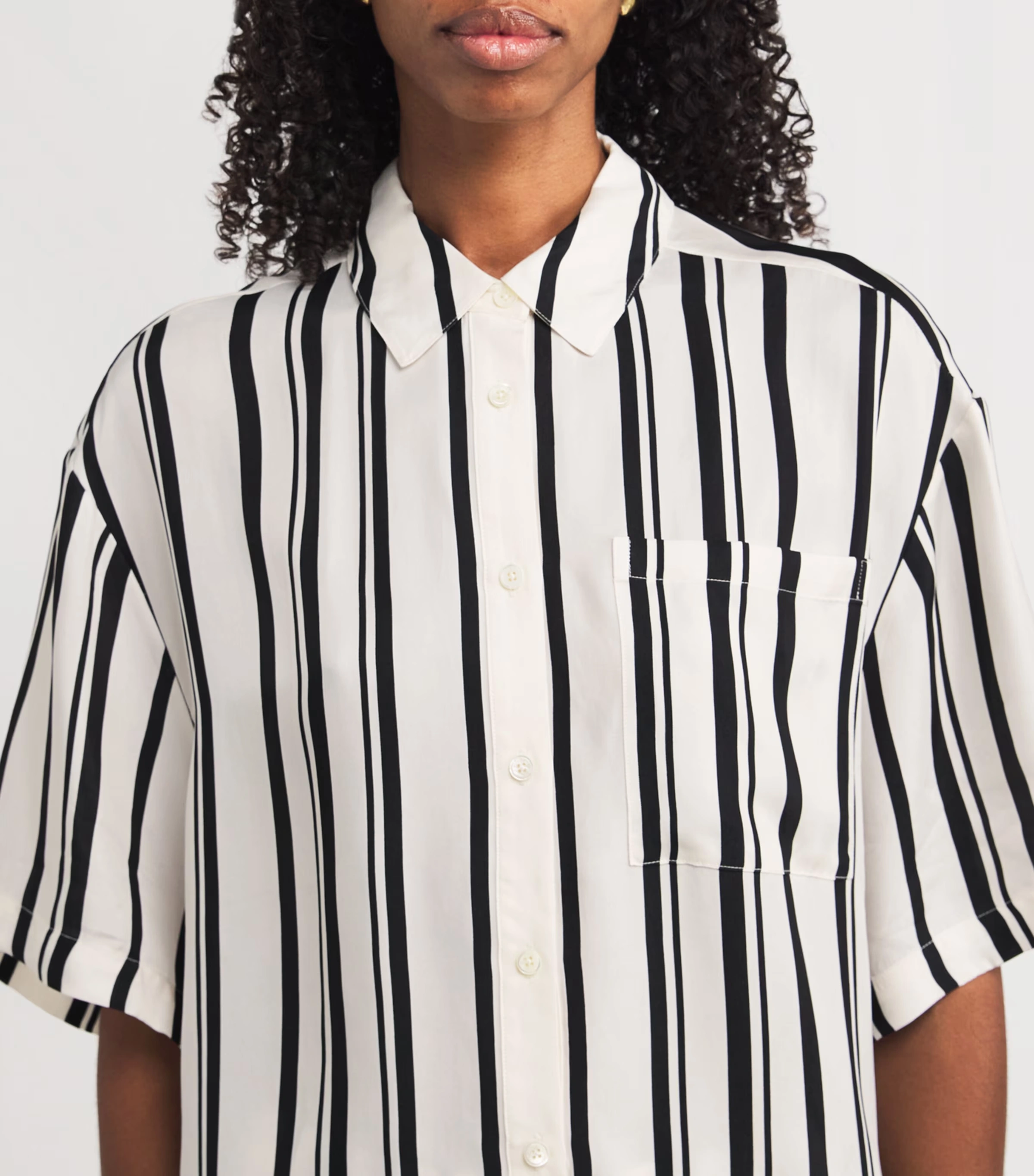 Satin Stripe Coco Shirt 6 Satin Stripe Coco Shirt