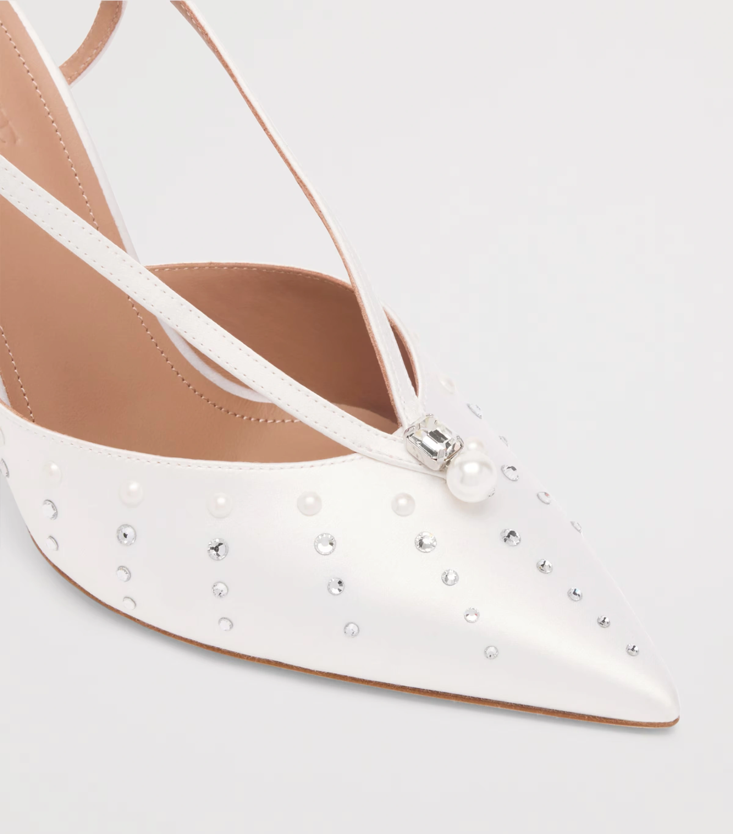 Satin Moore Slingback Heels 90