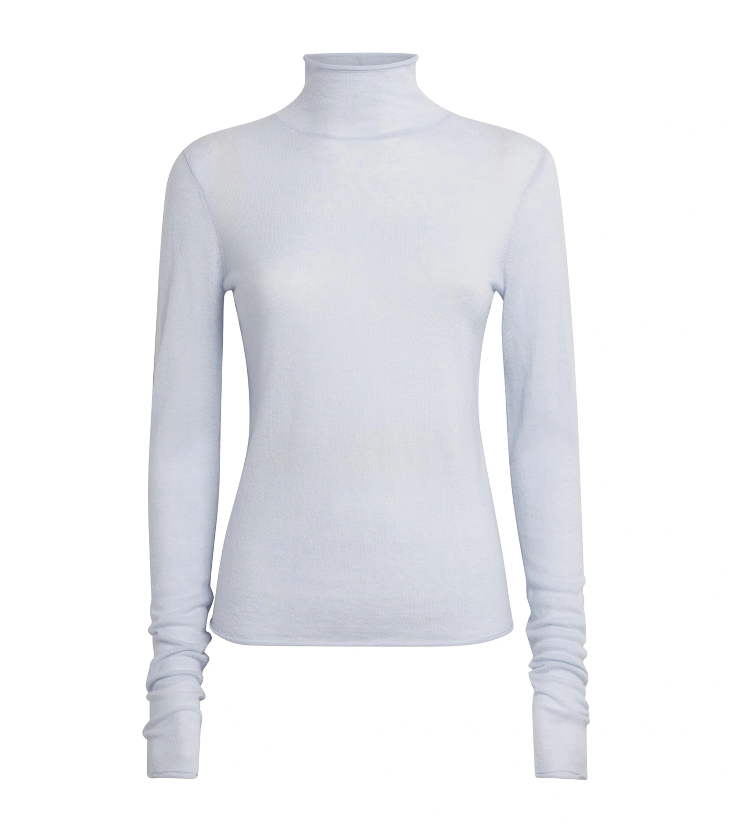 Cashmere Sheer Rollneck Top
