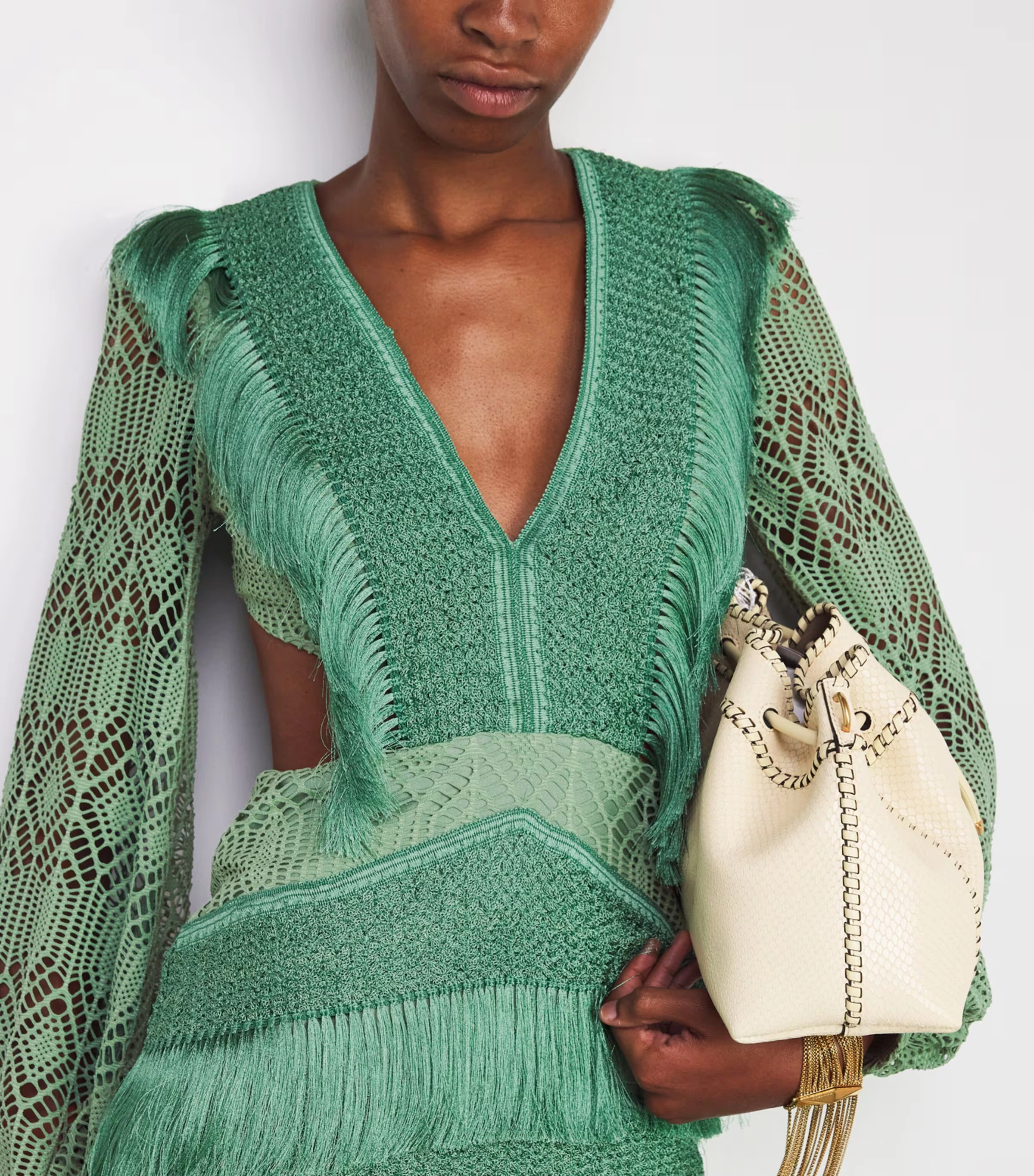 Crochet Fringe-Trim Samba Mini Dress 4 Crochet Fringe-Trim Samba Mini Dress