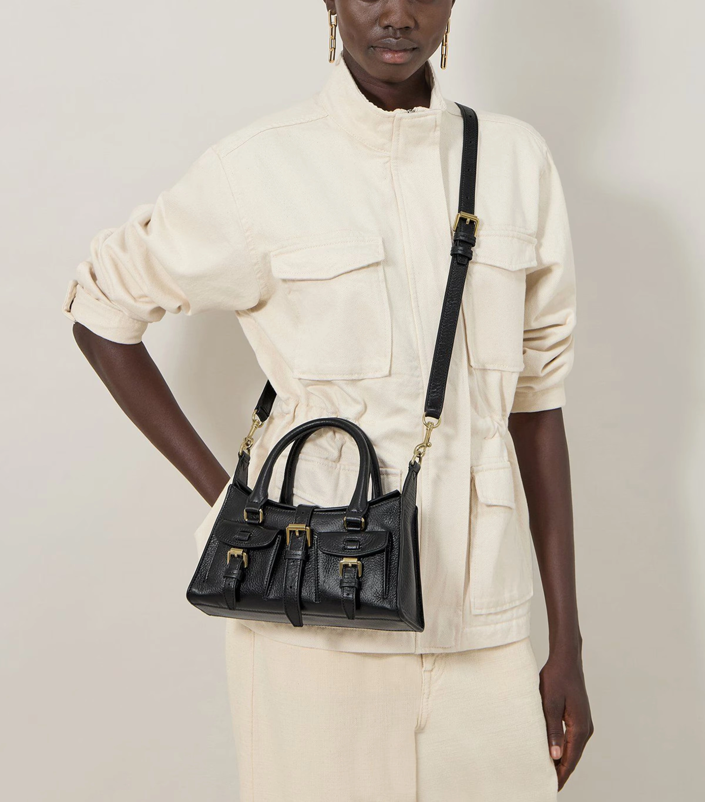 Mini Leather Roxanne Top-Handle Bag 5 Mini Leather Roxanne Top-Handle Bag