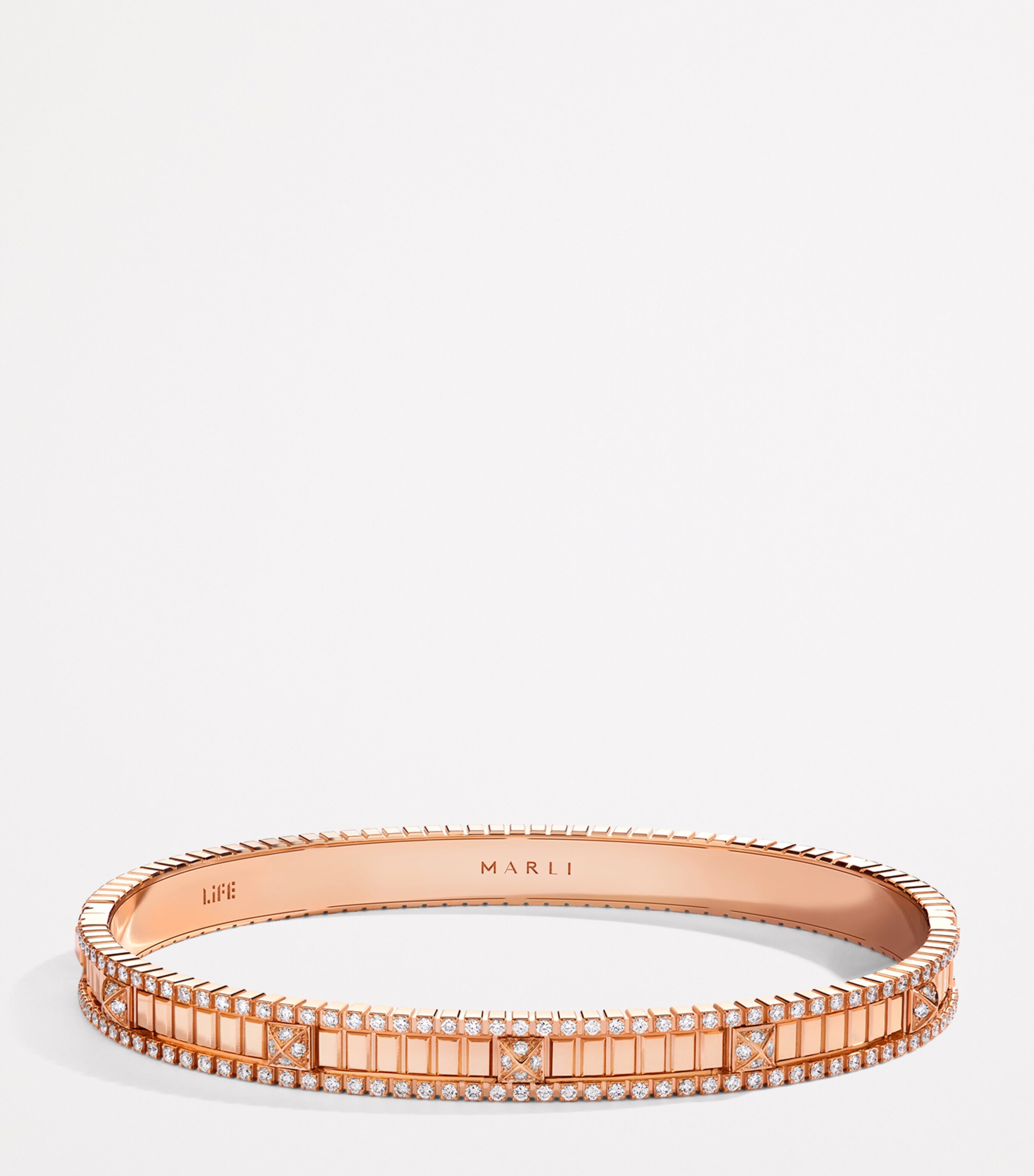 Rose Gold and Diamond LIFE Bangle