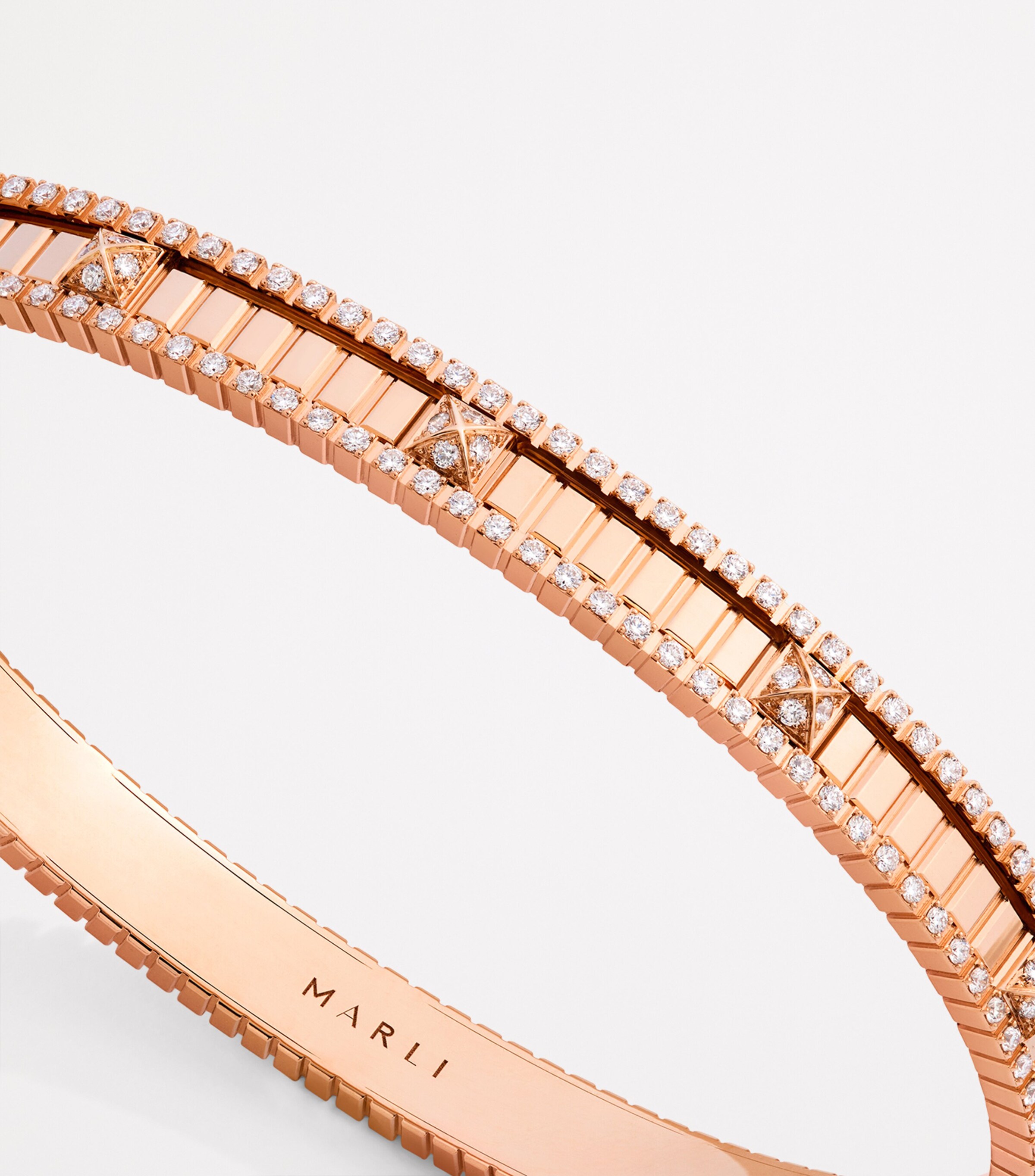 Rose Gold and Diamond LIFE Bangle 4 Rose Gold and Diamond LIFE Bangle