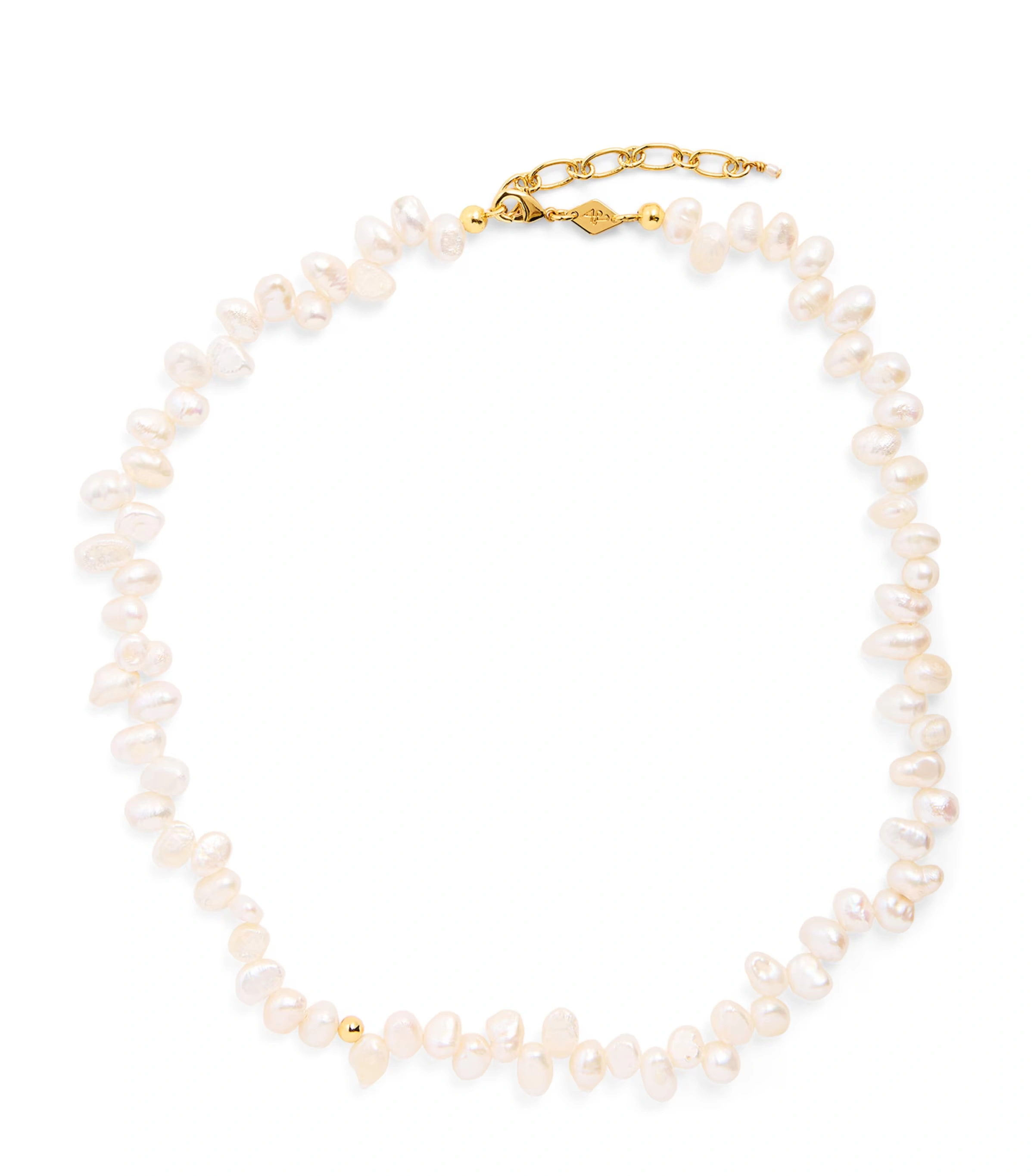 Gold-Plated Pearly Drop Necklace