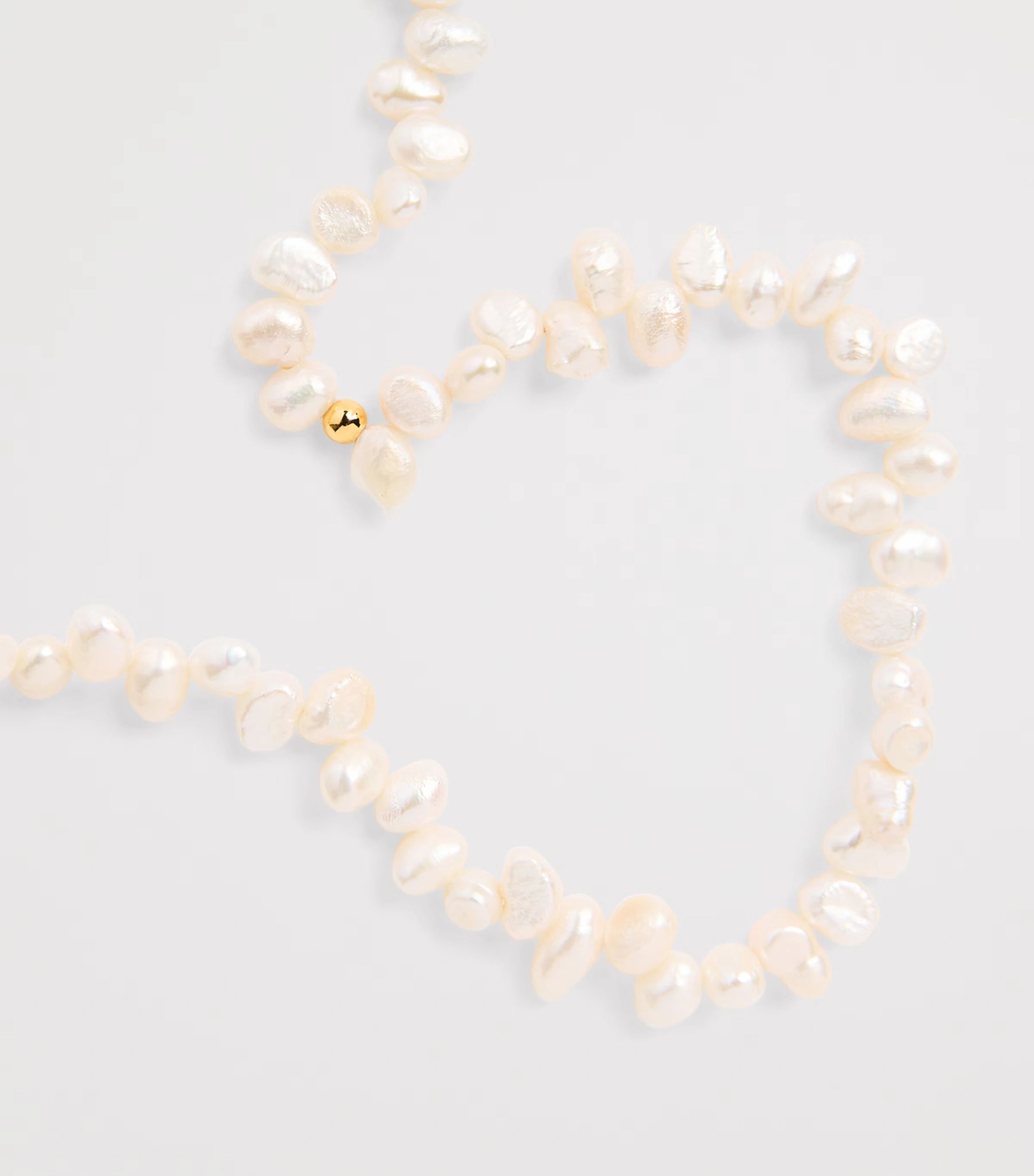 Gold-Plated Pearly Drop Necklace 3 Gold-Plated Pearly Drop Necklace