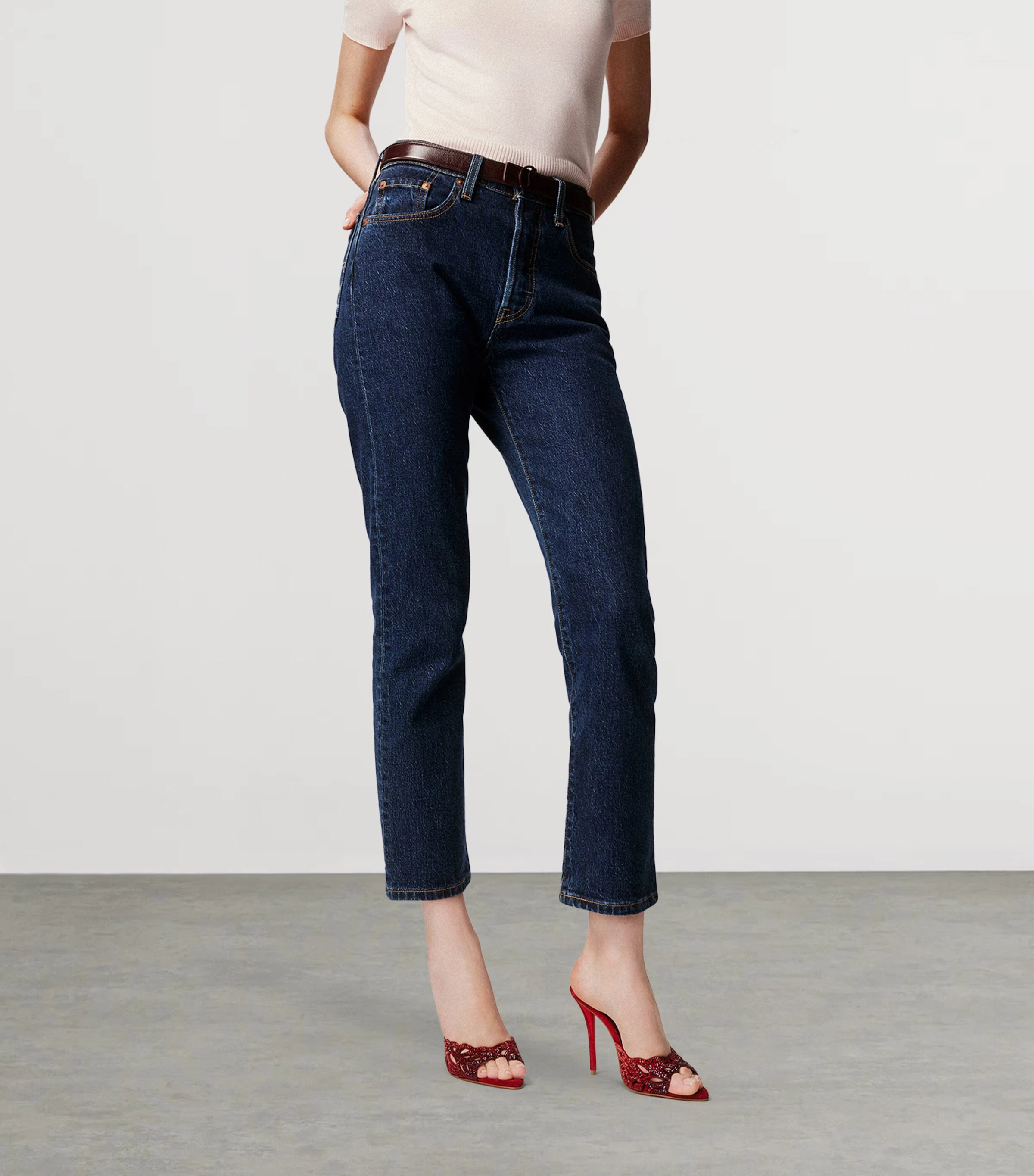 Lasera Strass Heeled Mules 100