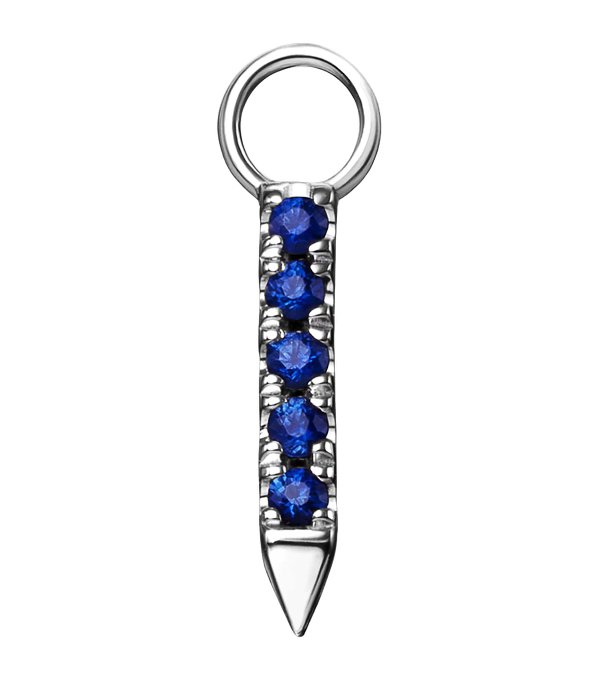 Diamond and Sapphire Eternity Bar Earring Charm (7mm)