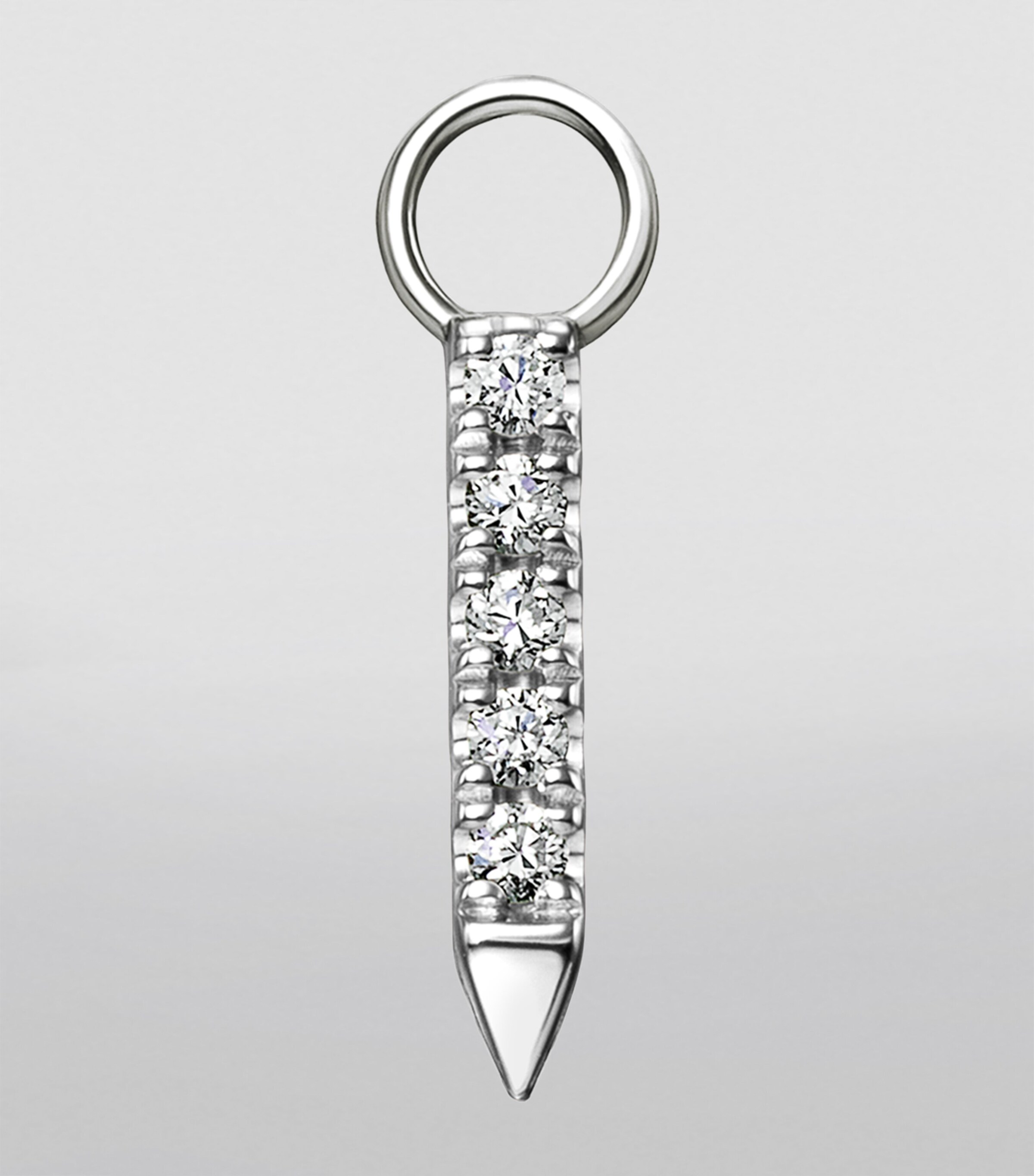 Diamond and Sapphire Eternity Bar Earring Charm (7mm)