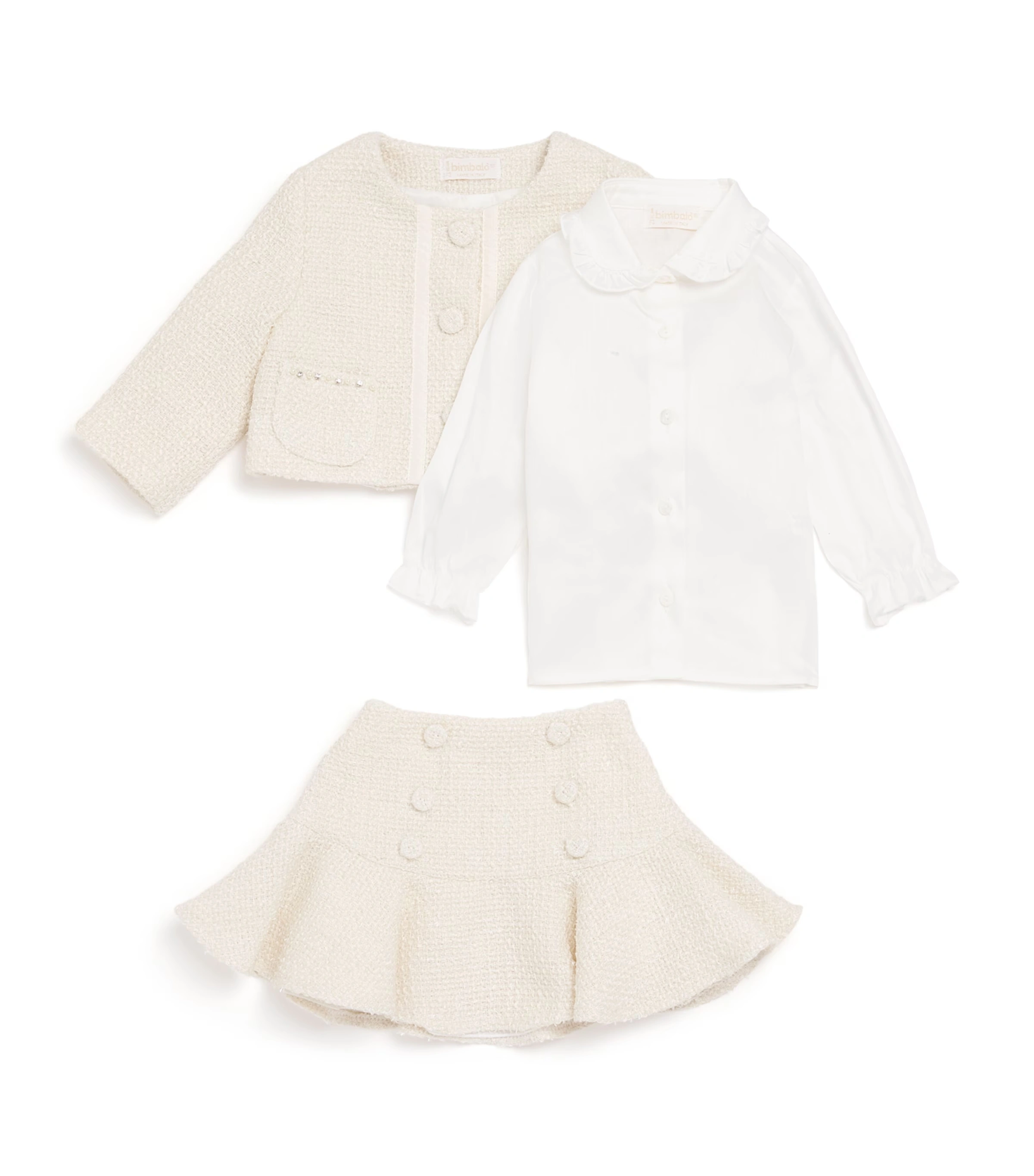 Tweed Jacket, Shirt and Skirt Set (3-24 Months)